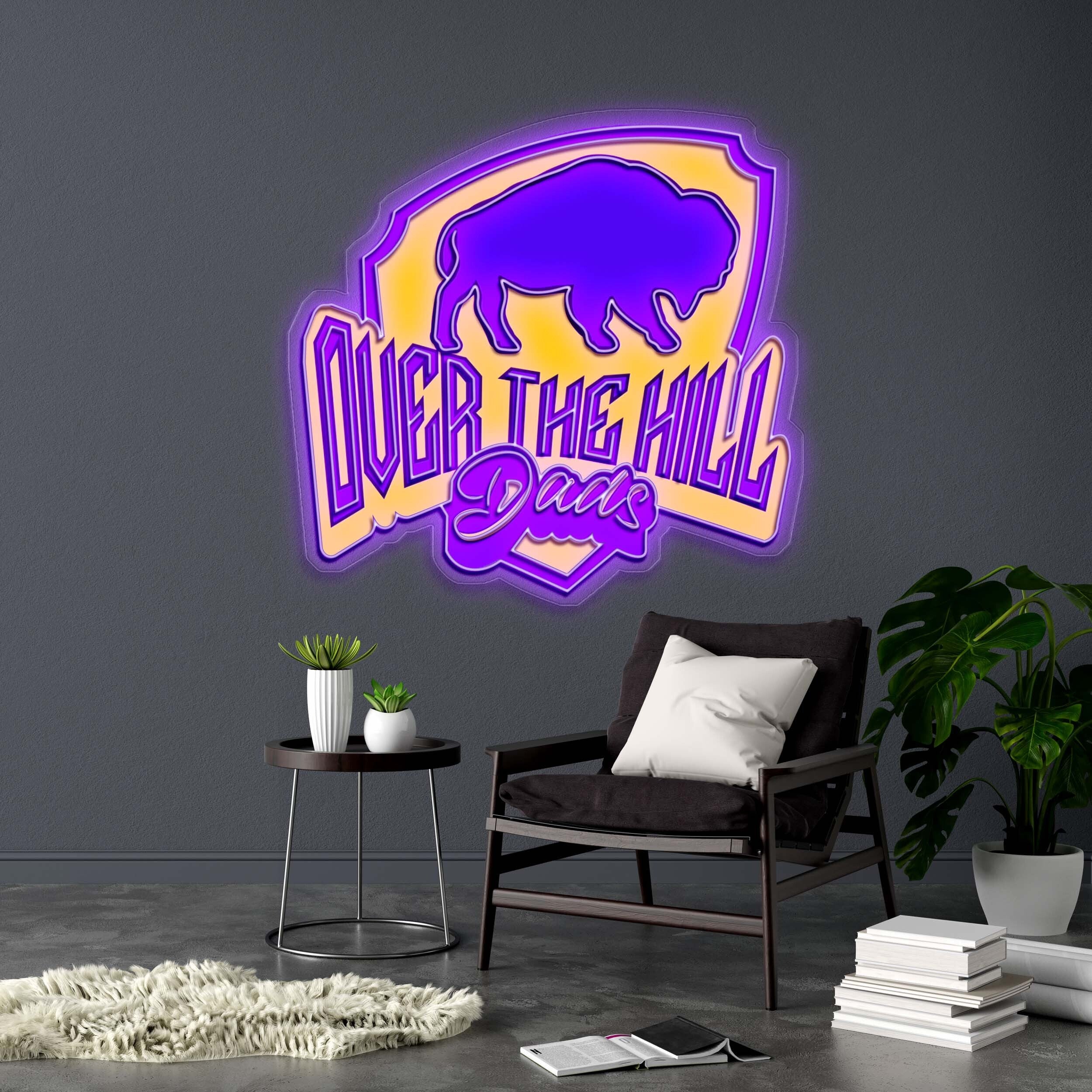 OVER THE HILL - Premium Neon Artwork