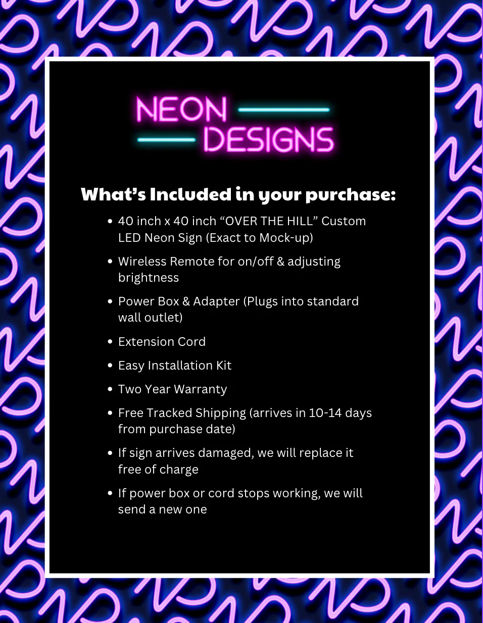 OVER THE HILL - Premium Neon Artwork - Image 2