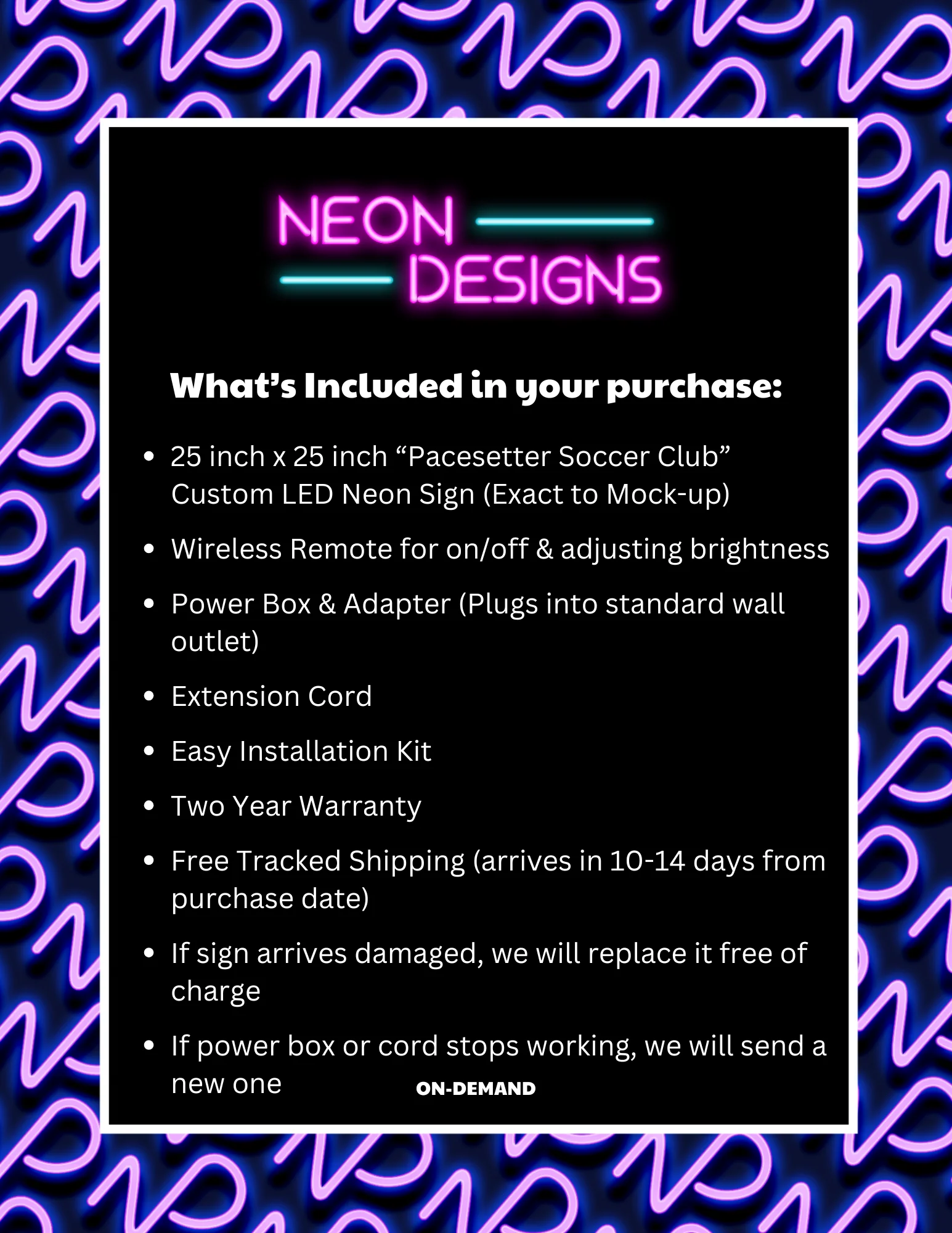 Pacesetter Soccer Club - Premium Neon Artwork - Image 2