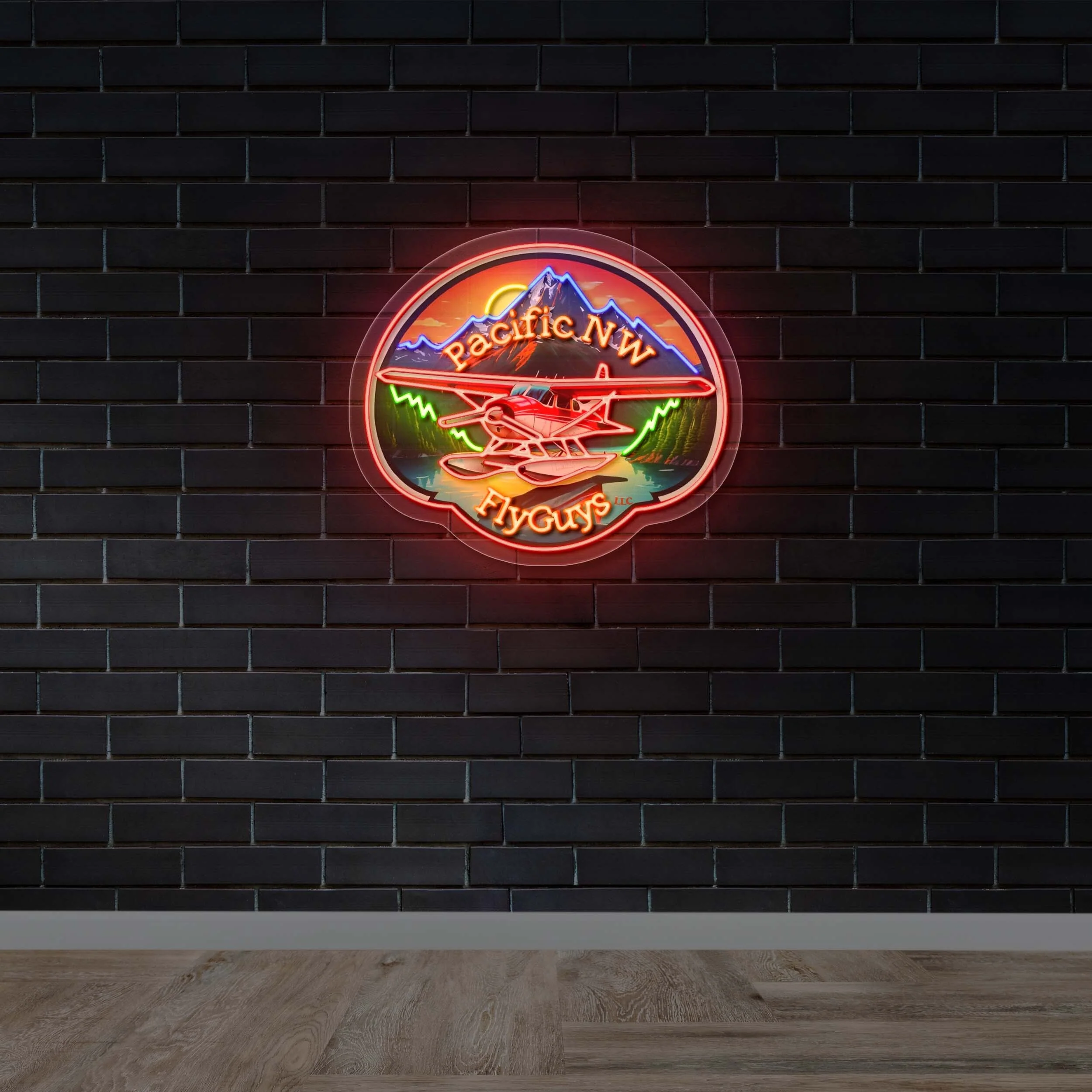 Pacific NW FlyGuys -   Premium Neon Artwork - Image 2