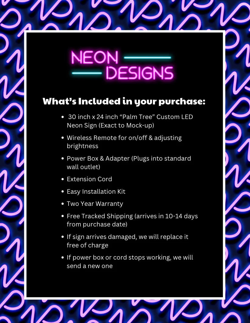 Palm Tree - Premium Neon Artwork - Image 2