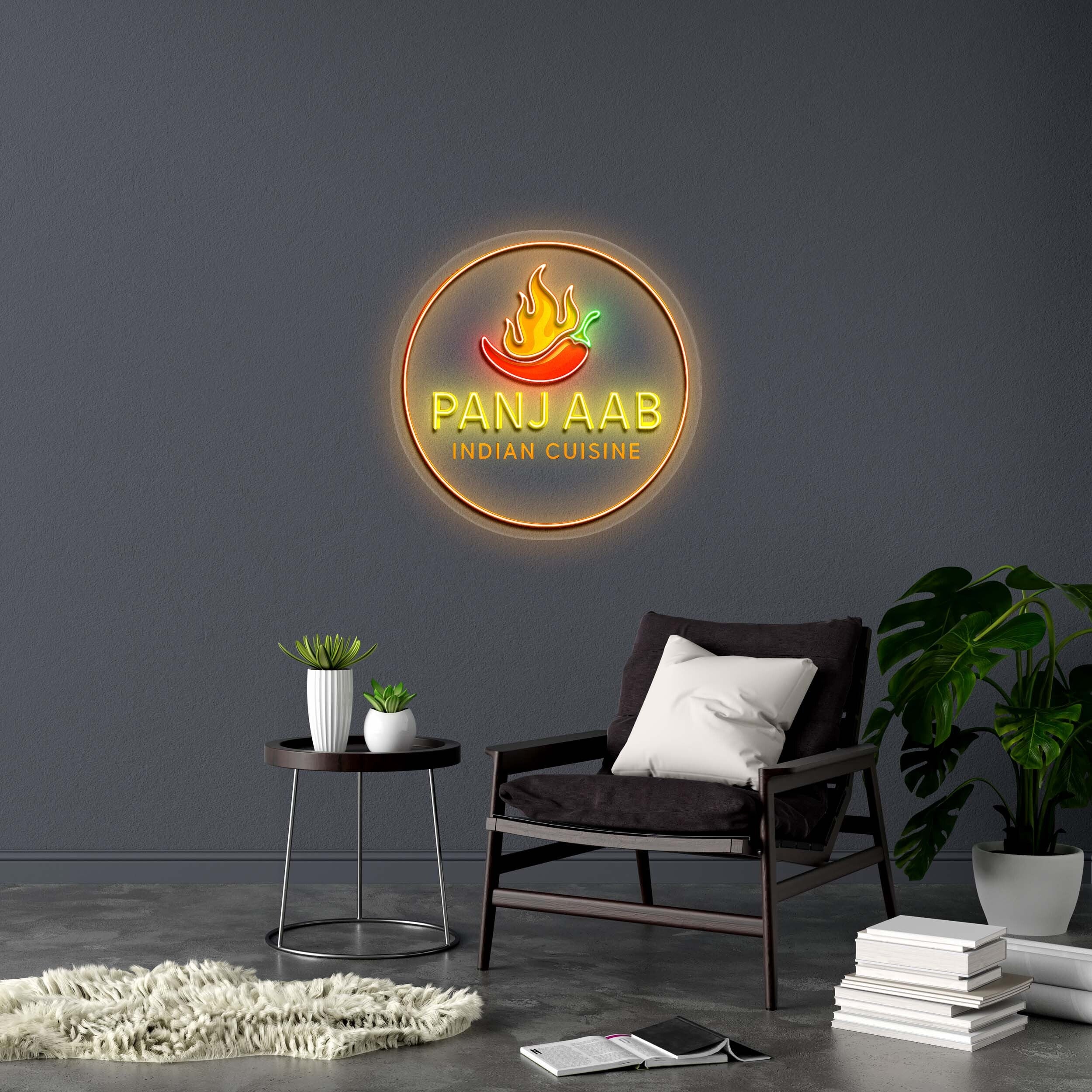 PANJ AAB Logo - Premium Neon Artwork