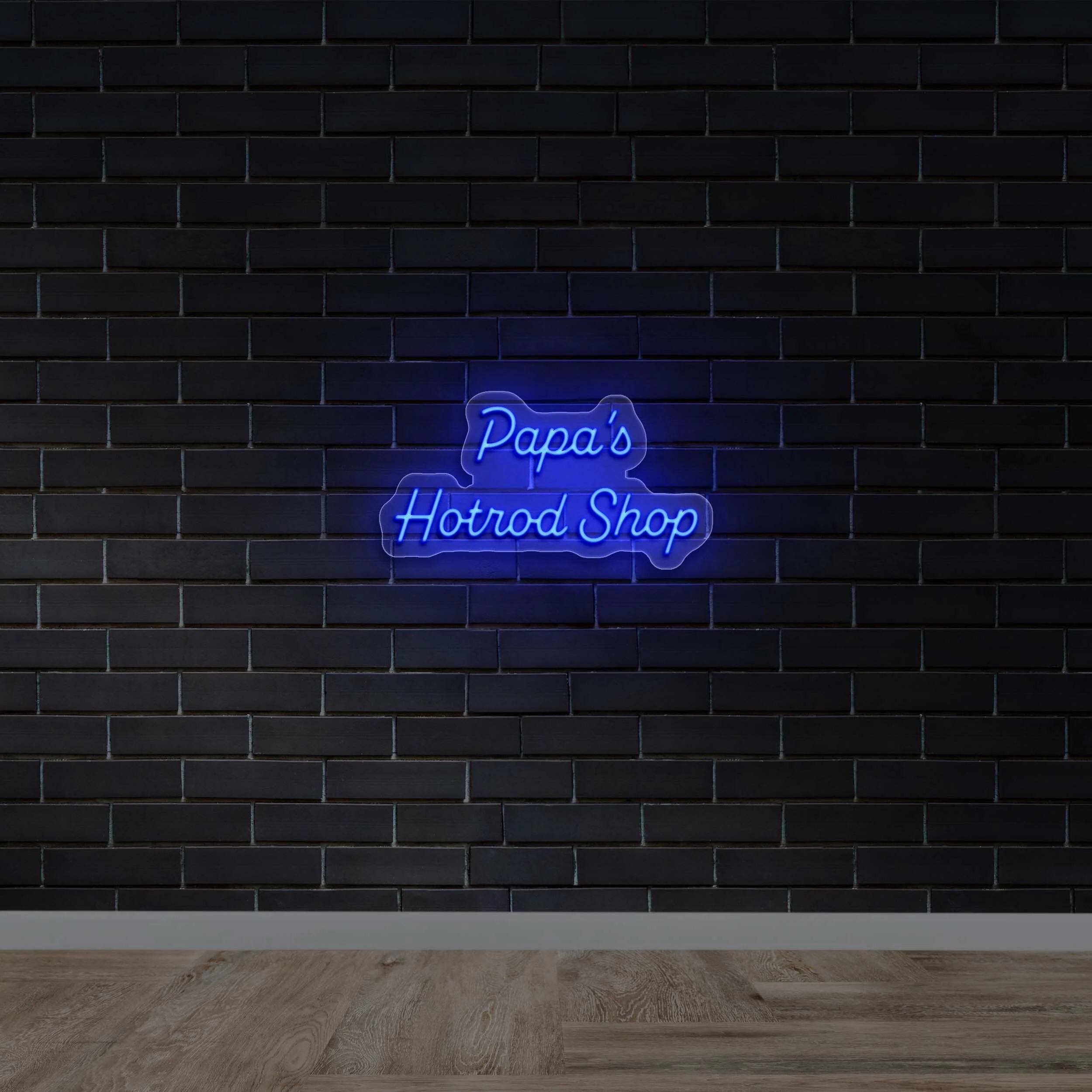Papa's Hotrod Shop - Premium Neon Artwork