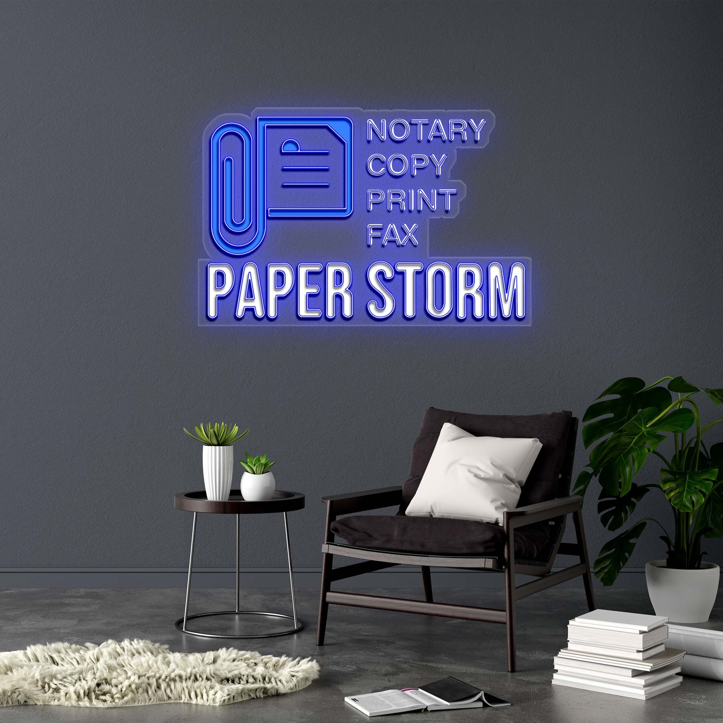 PAPER STORM - Premium Neon Artwork