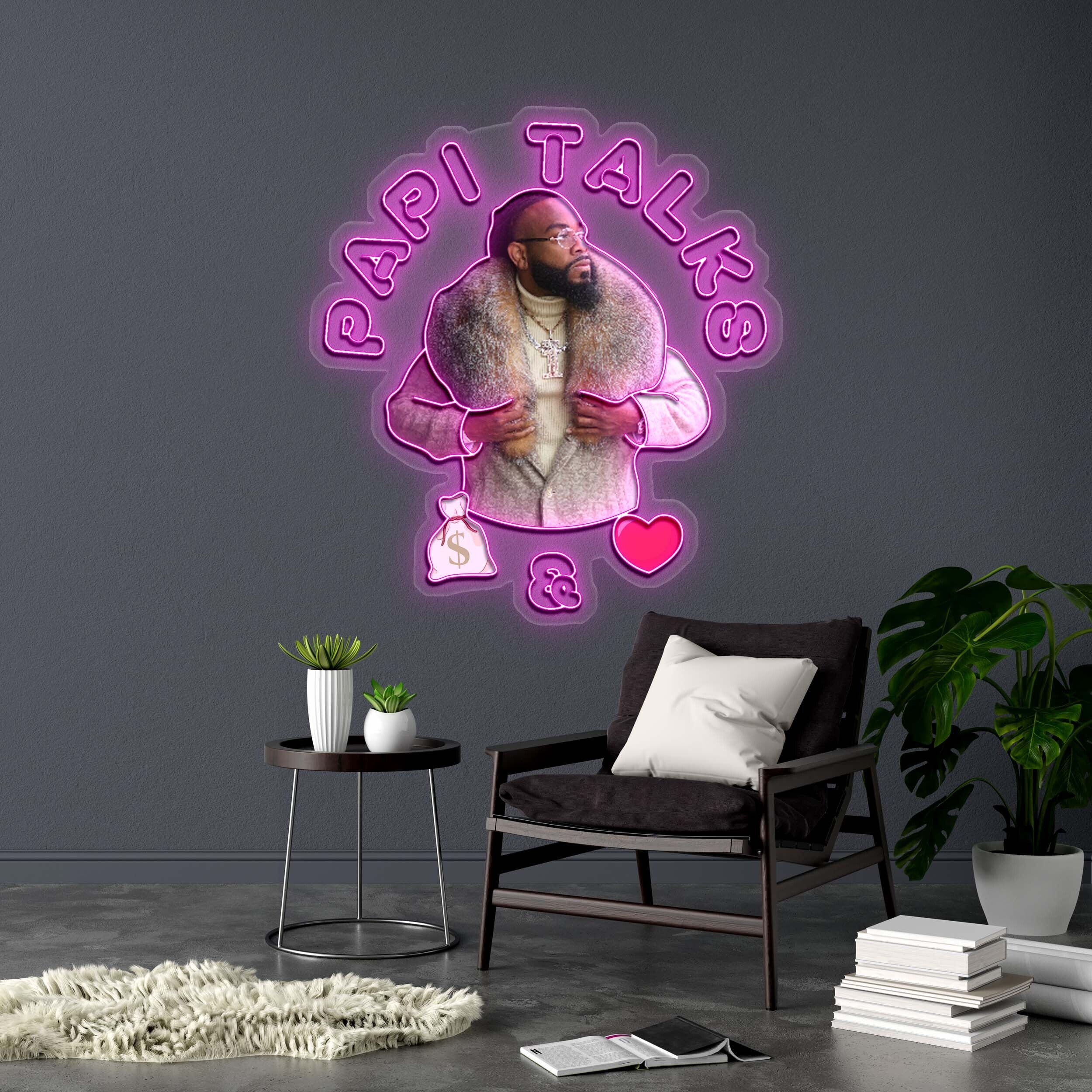 PAPI TALKS - Premium Neon Artwork