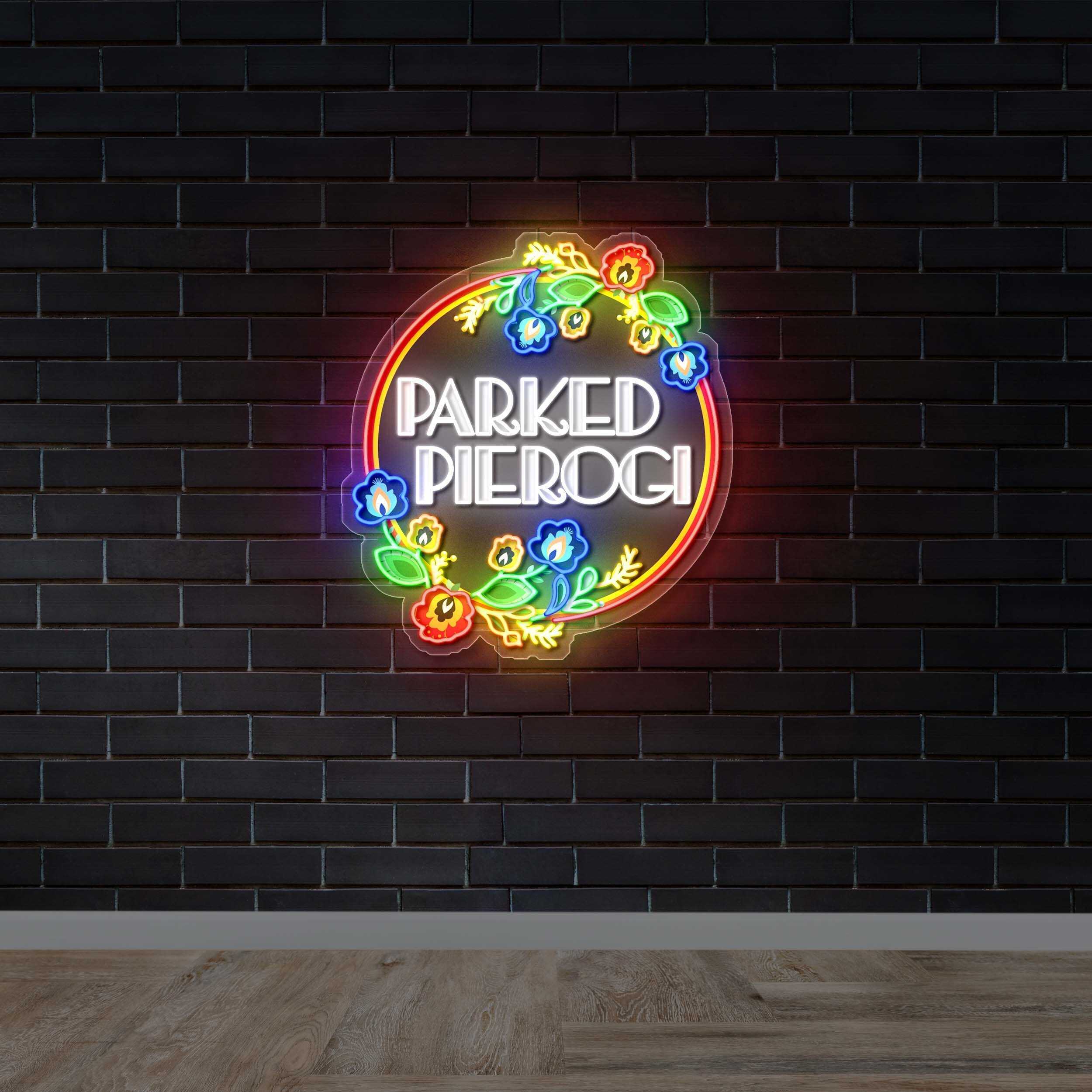 PARKED PIEROGI - Premium Neon Artwork