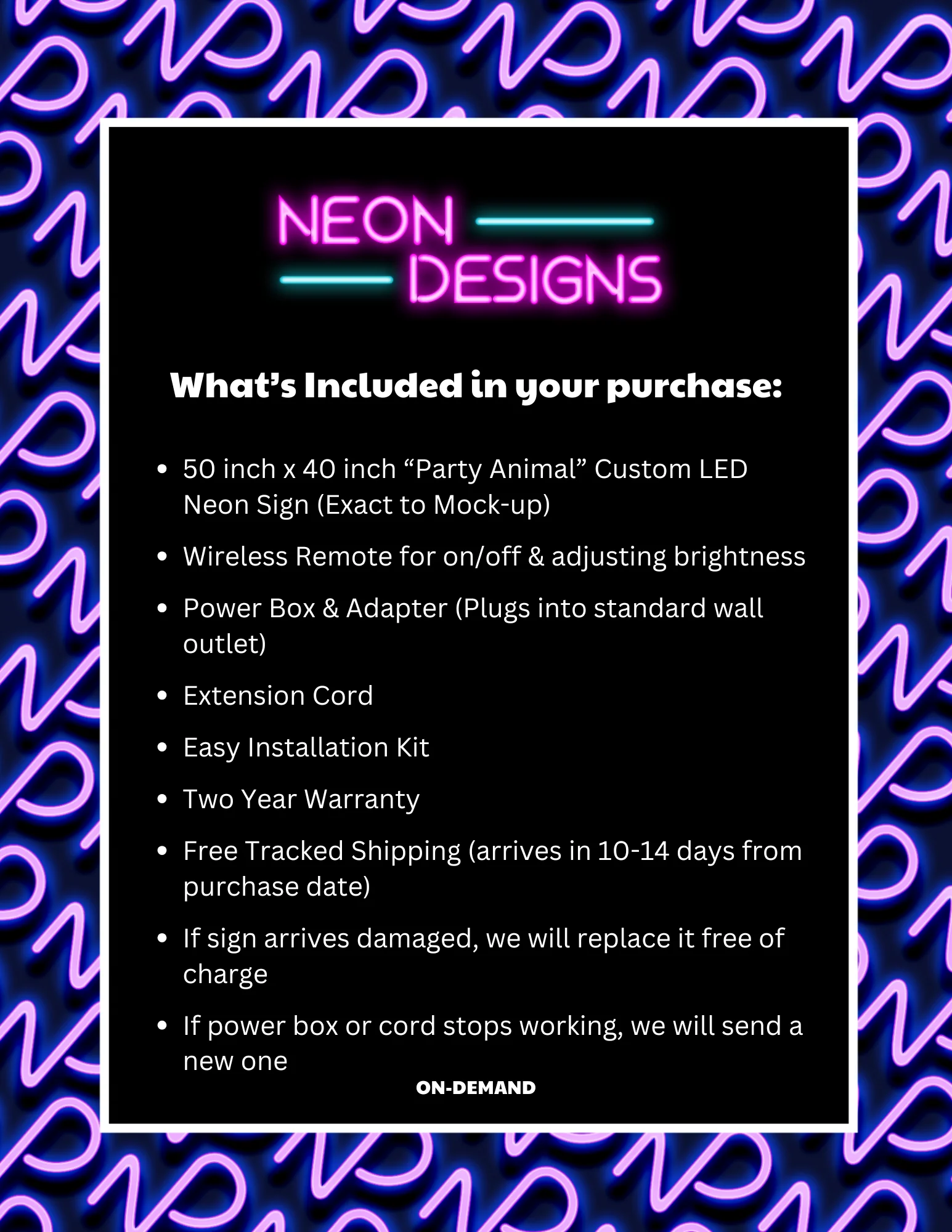 PARTY ANIMAL - Premium Neon Artwork - Image 2