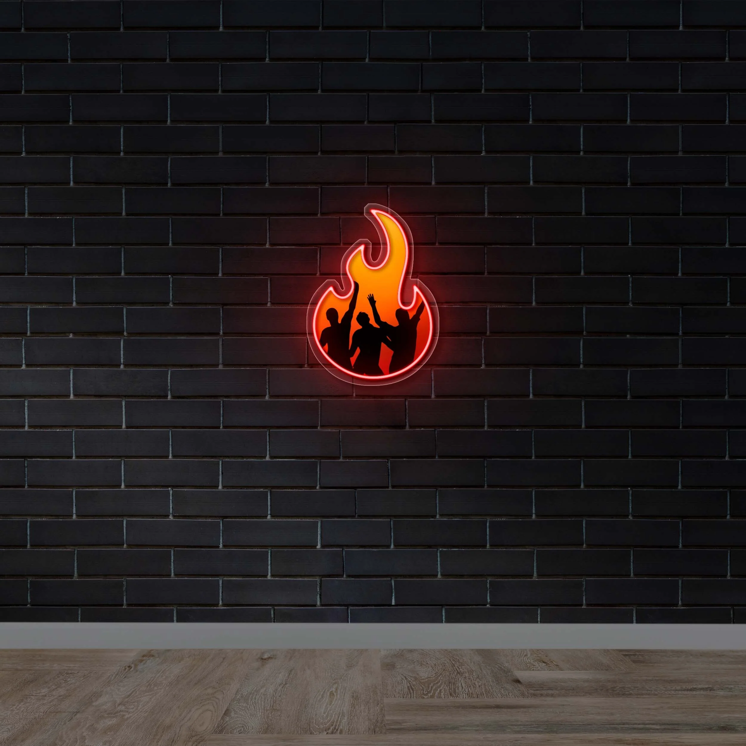 Party Flame - Premium Neon Artwork