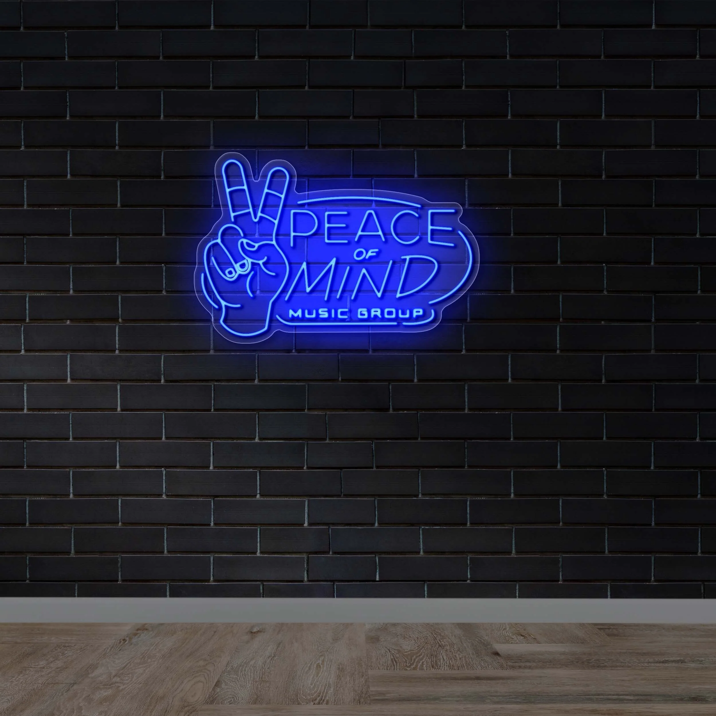 Peace of Mind Music Group – Premium Neon Artwork