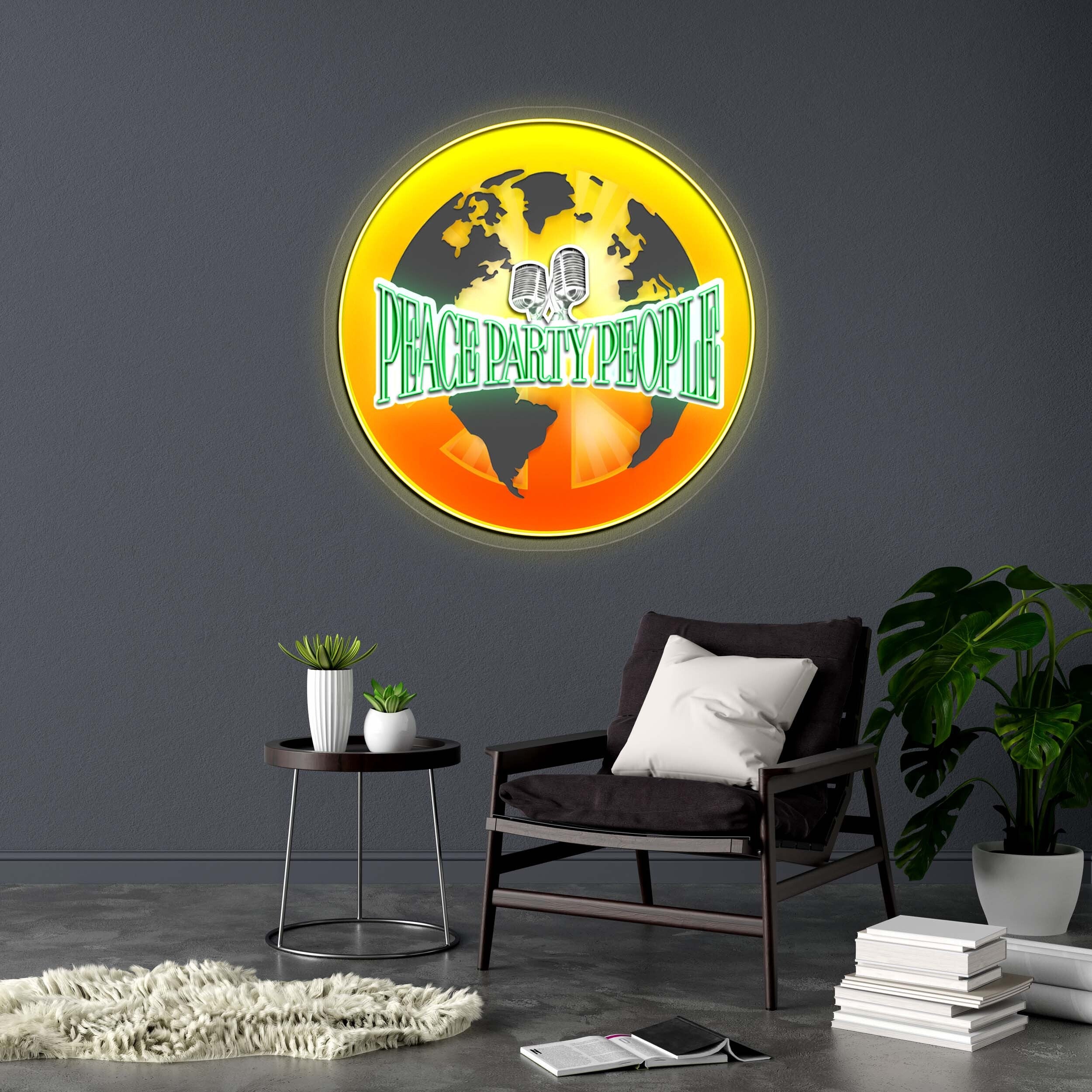 PEACE PARTY PEOPLE - Premium Neon Artwork