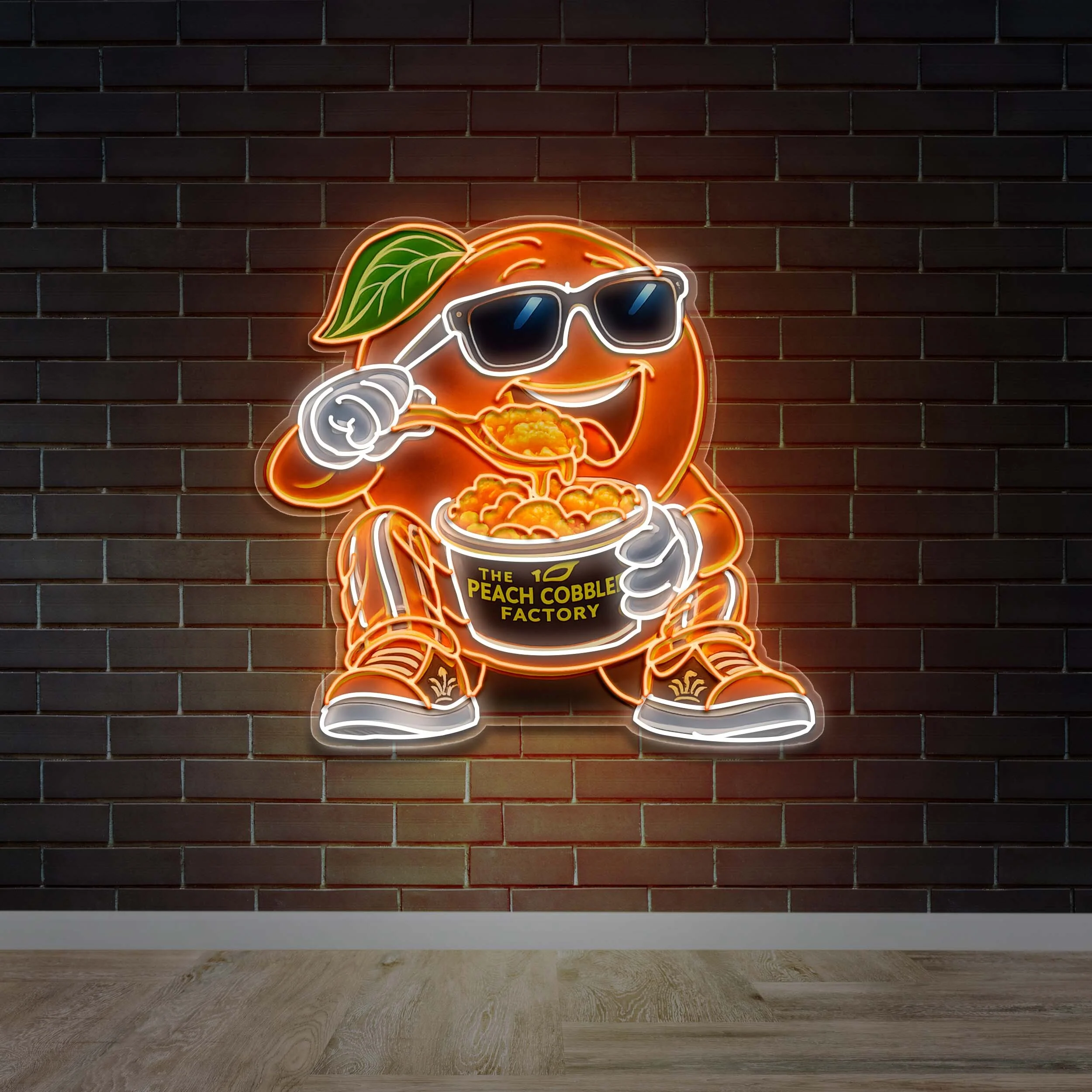 Peach Cobbler Factory - Premium Neon Artwork