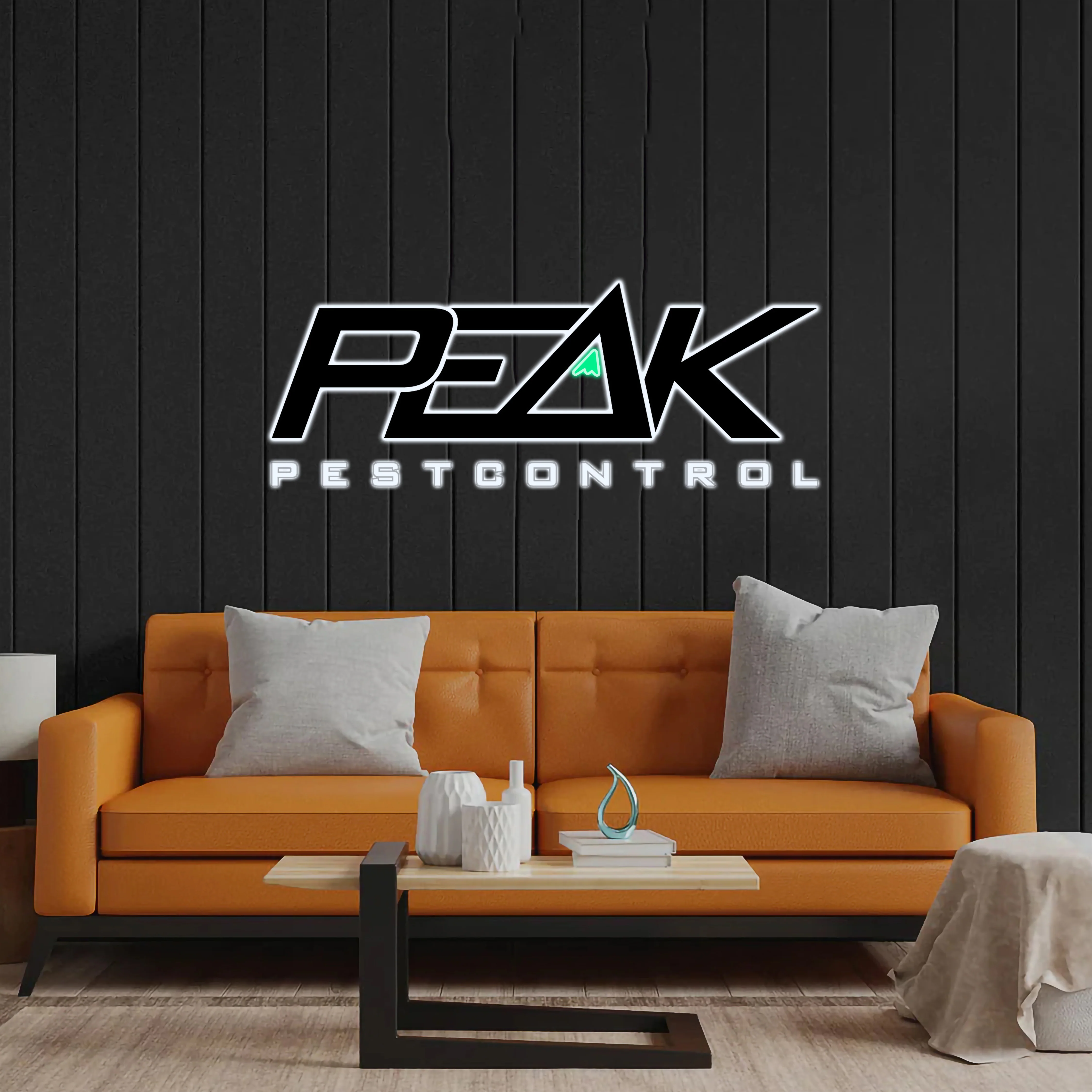 Peak Pest Control - Premium Neon Artwork