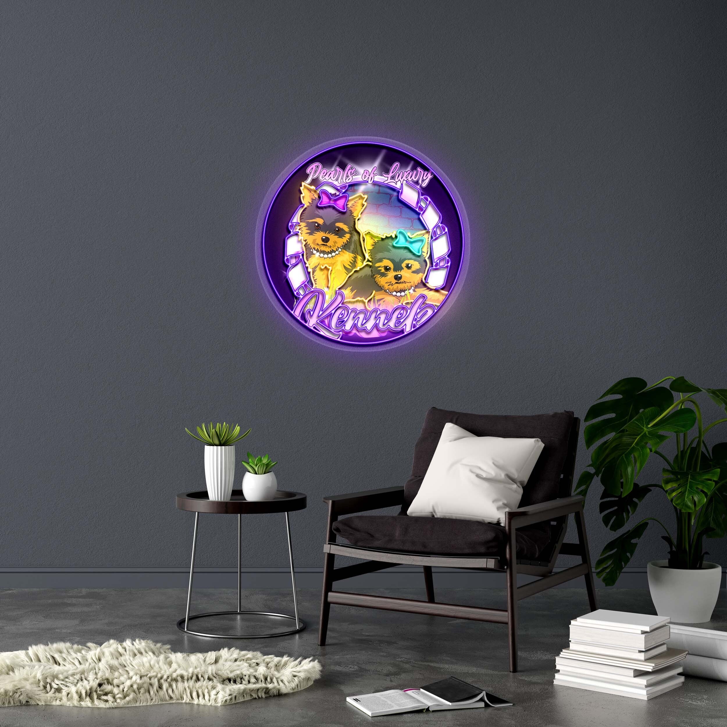 Pearls of Luxury - Premium Neon Artwork