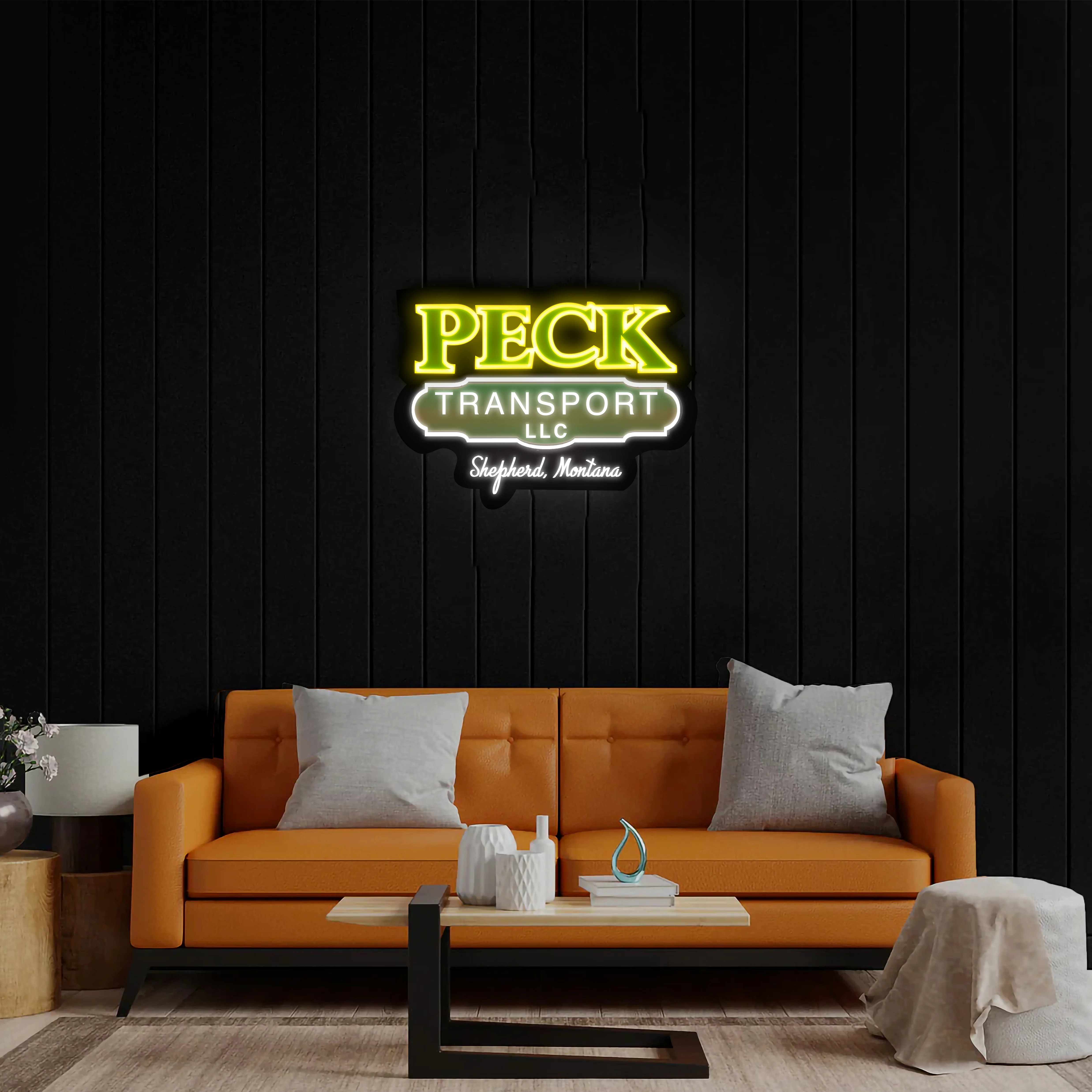 Peck Transport - Premium Neon Artwork