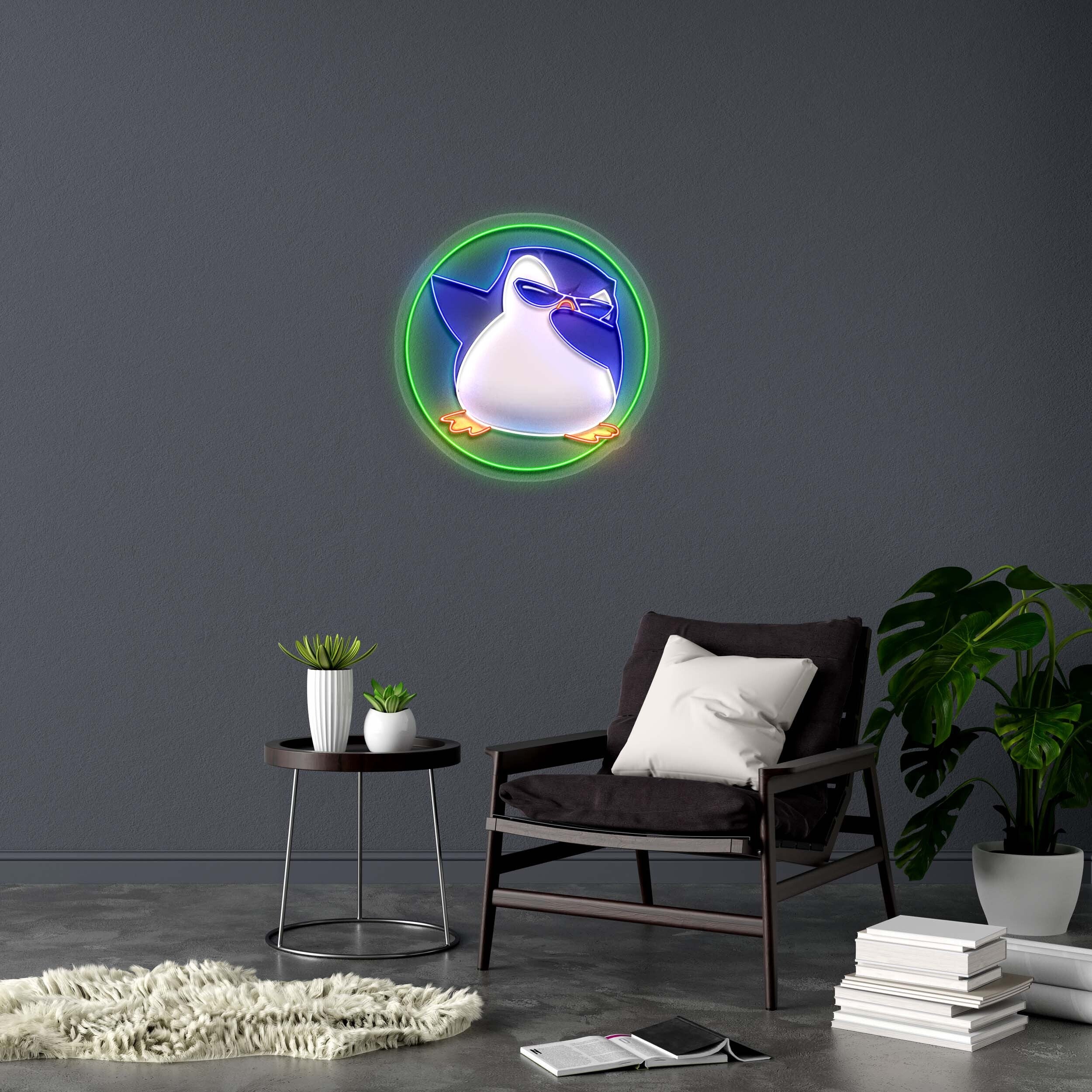 Penguin - Premium Neon Artwork