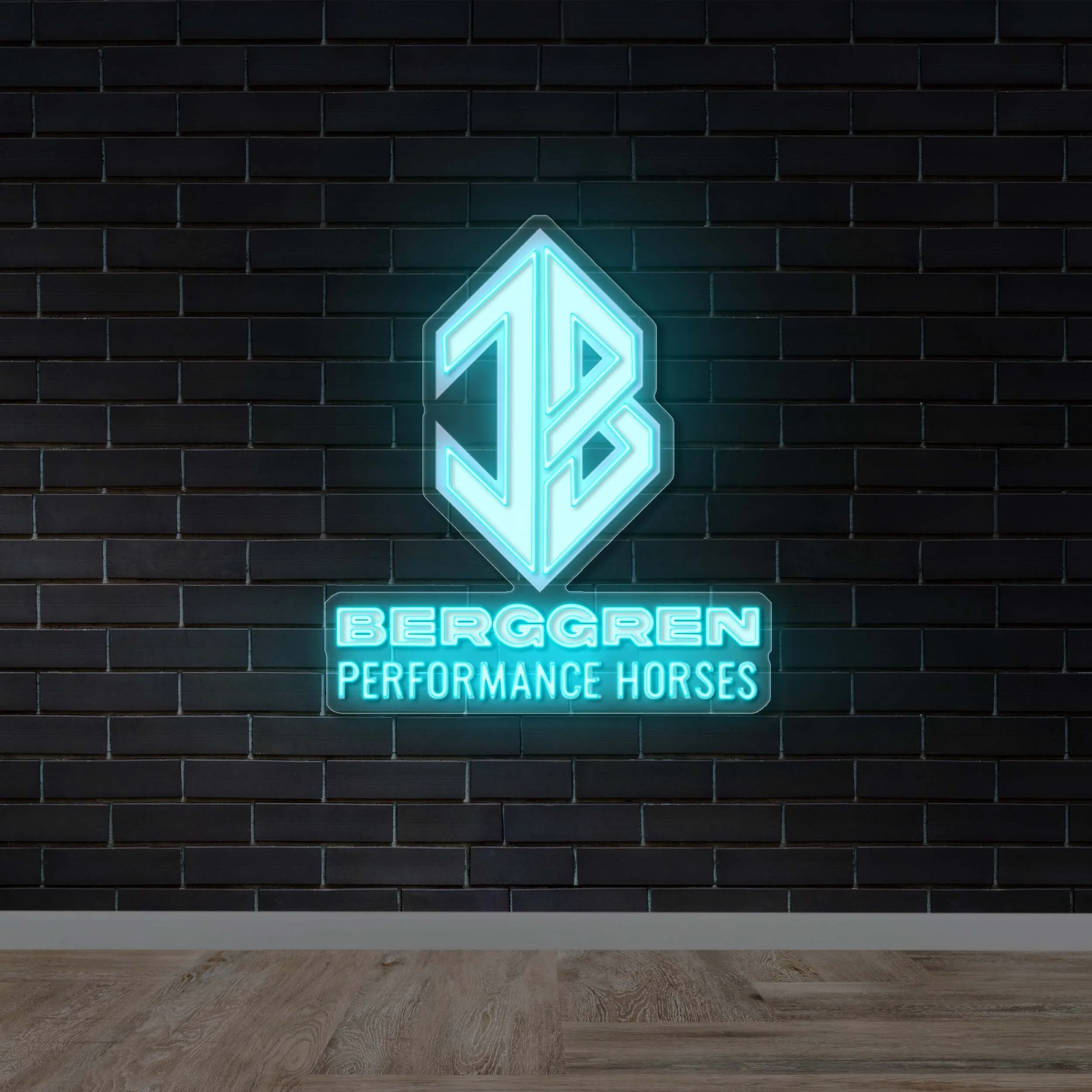 PERFORMANCE HORSES lit up - Premium Neon Artwork