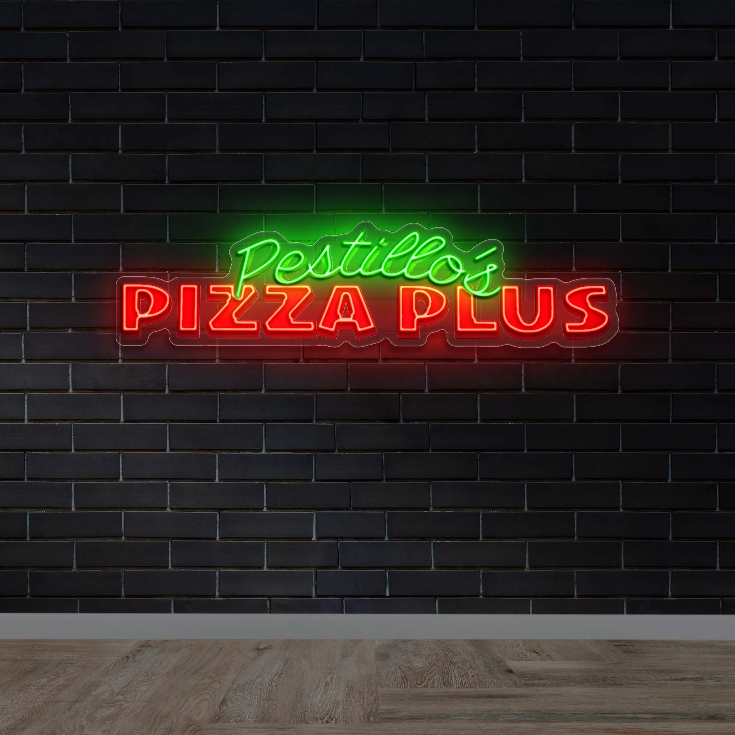 Pestillo's Pizza Plus - Premium Neon Artwork