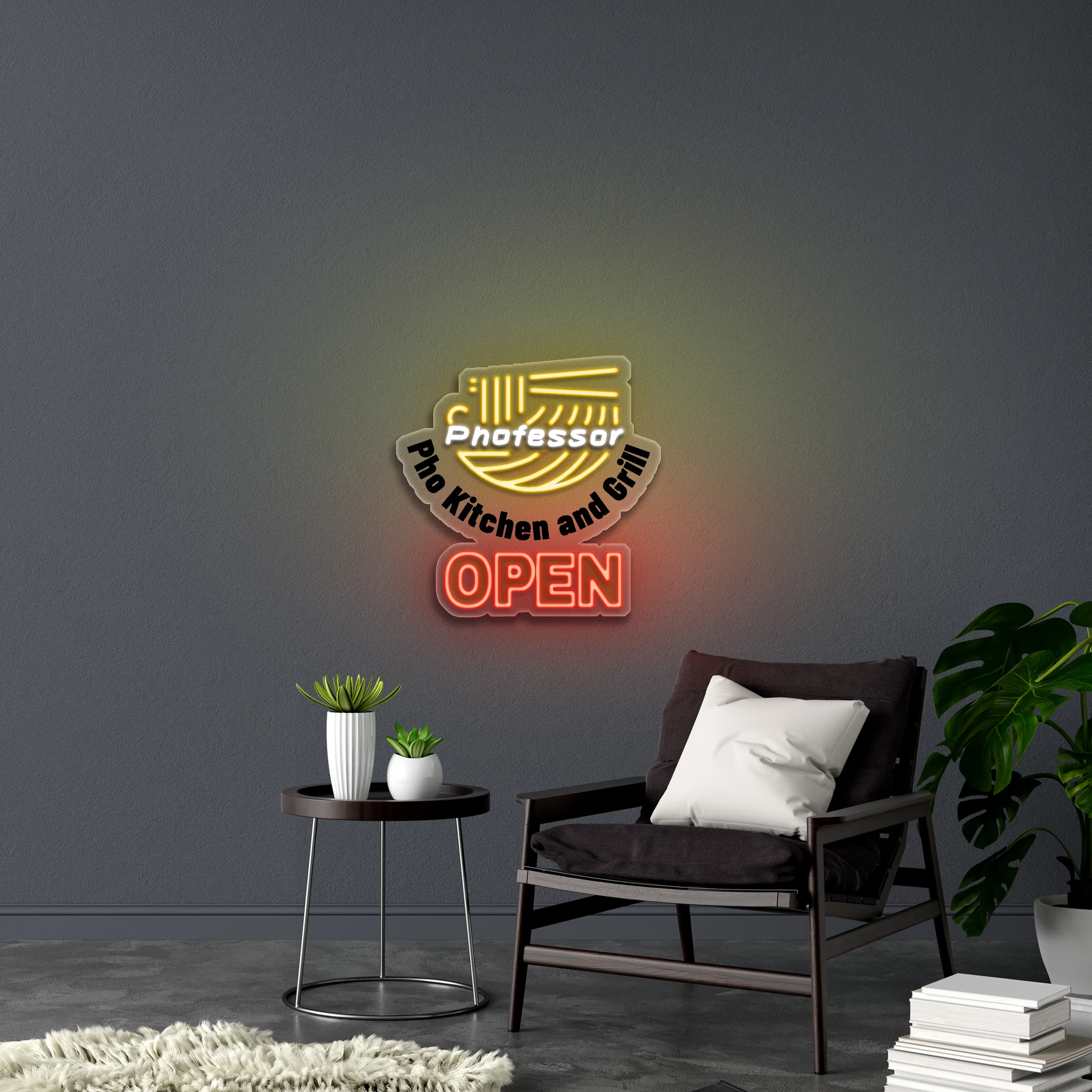 Phofessor OPEN - Premium Neon Artwork