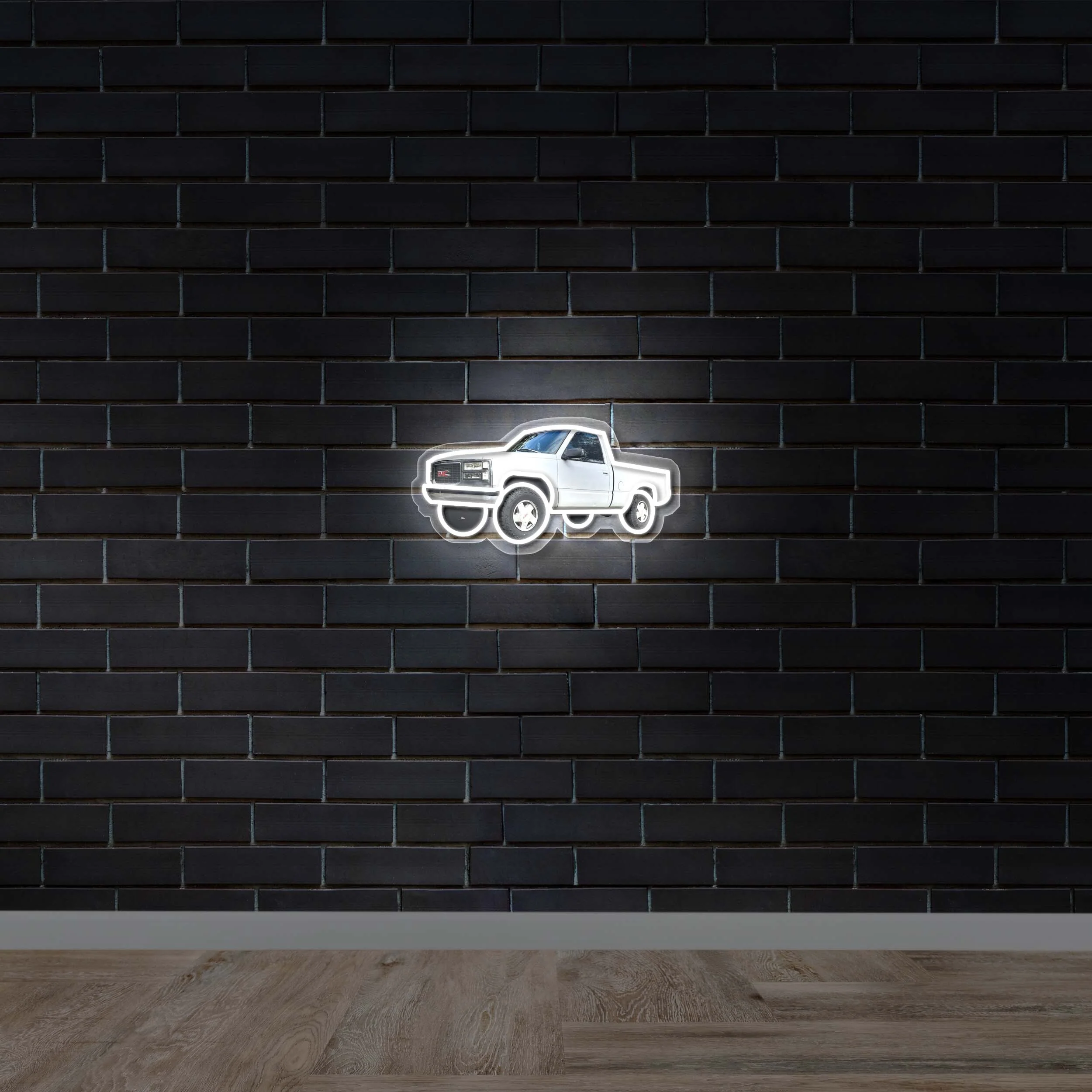Pickup Truck Outline - Premium Neon Artwork