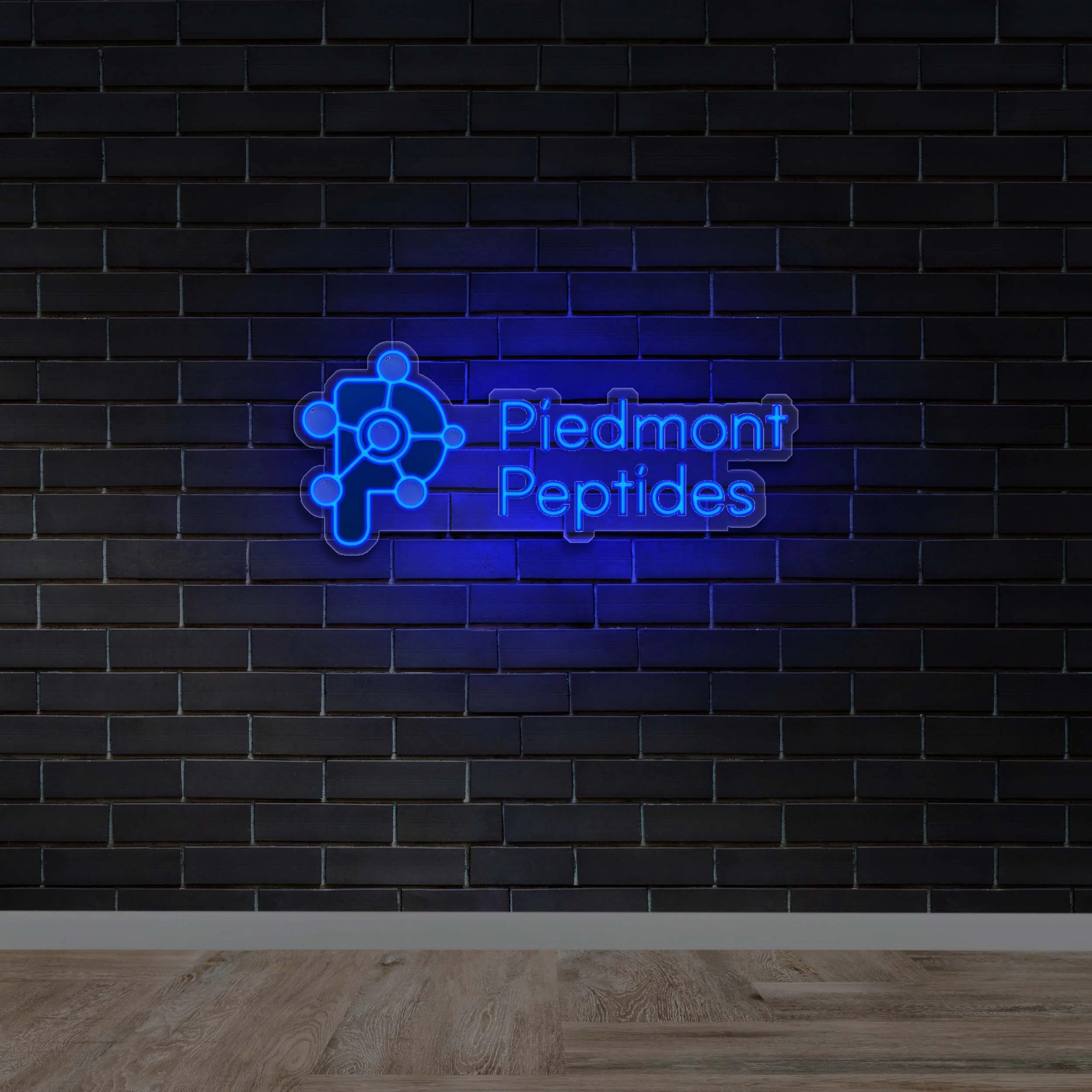 Piedmont Peptides - Premium Neon Artwork