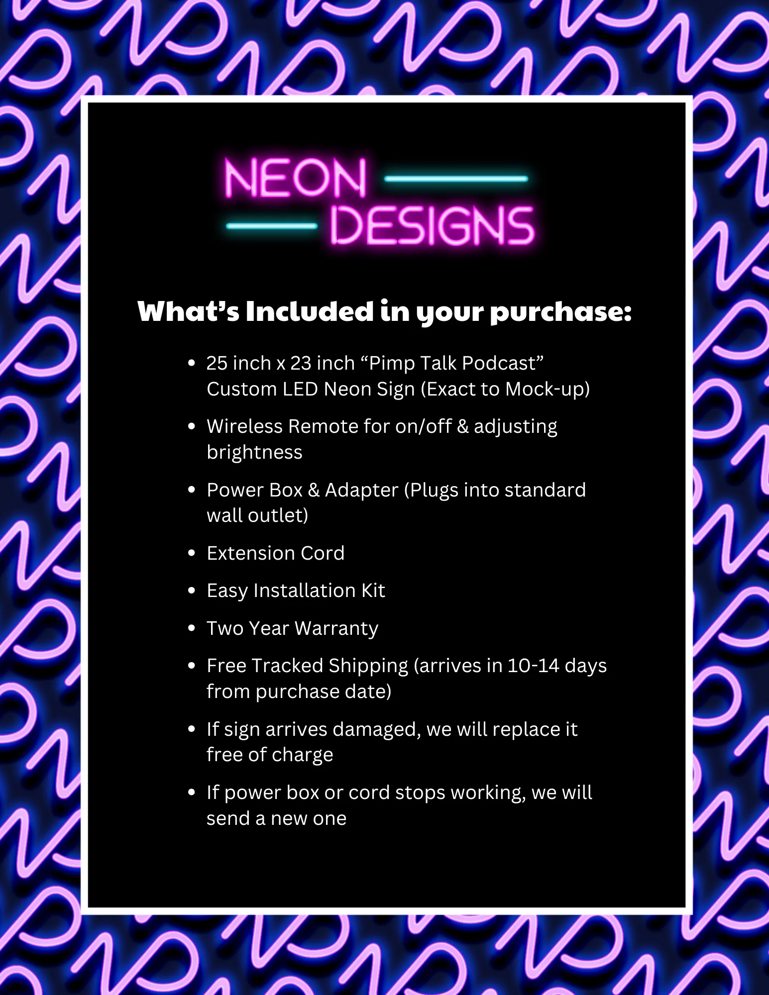Pimp Talk Podcast - Premium Neon Artwork - Image 2