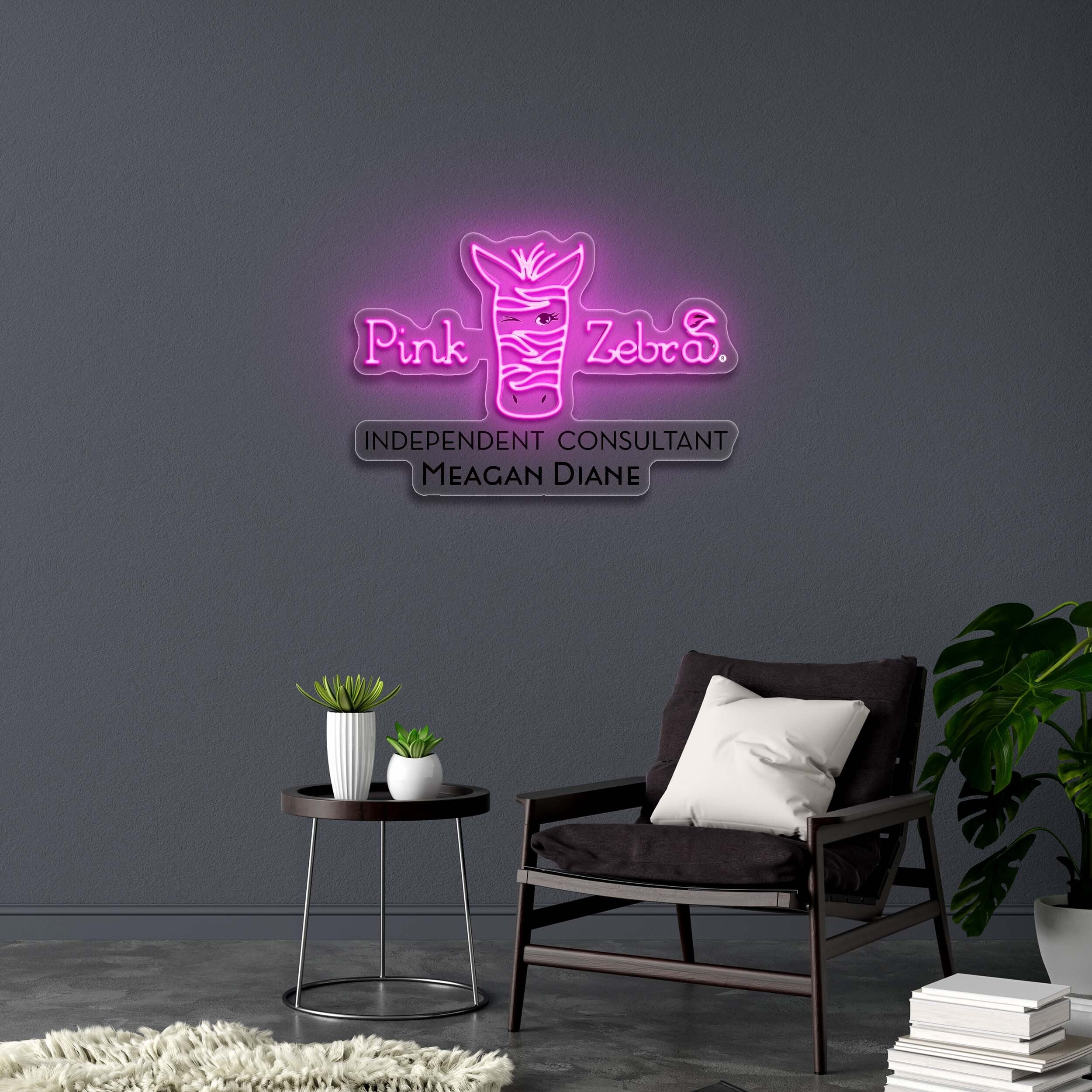 PINK ZEBRA - Premium Neon Artwork