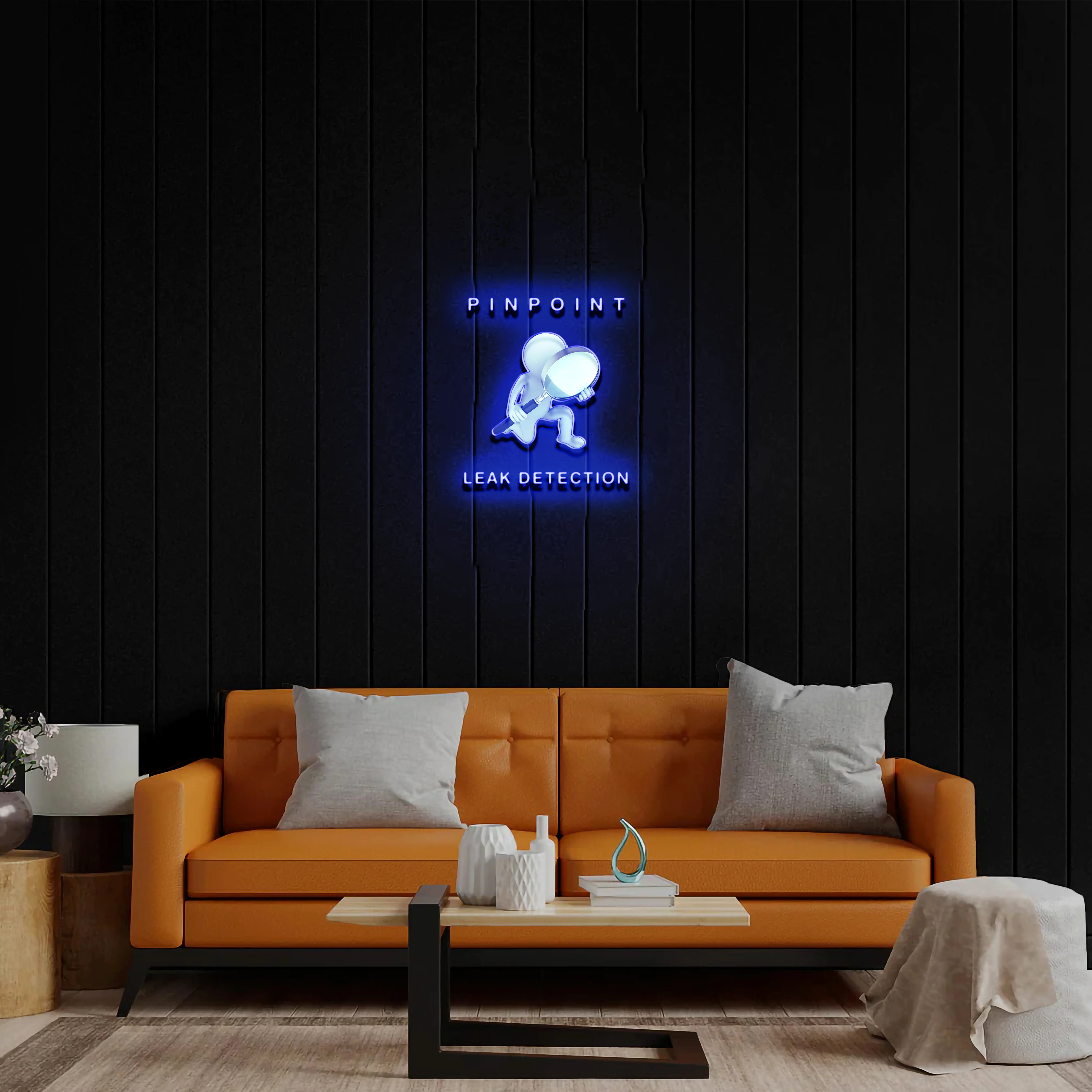 Pinpoint Leak Detection - Premium Neon Artwork
