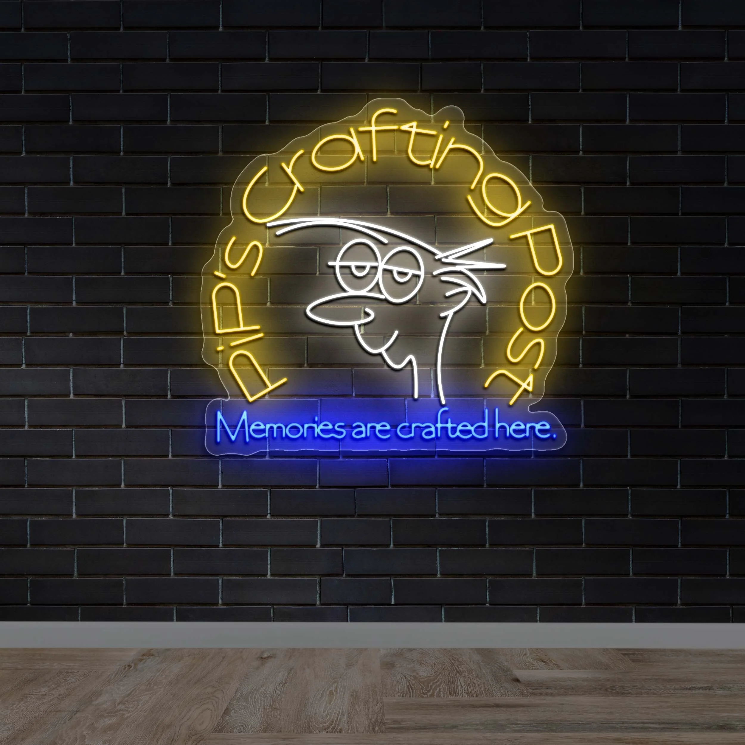 Pip’s Crafting Post - Premium Neon Artwork