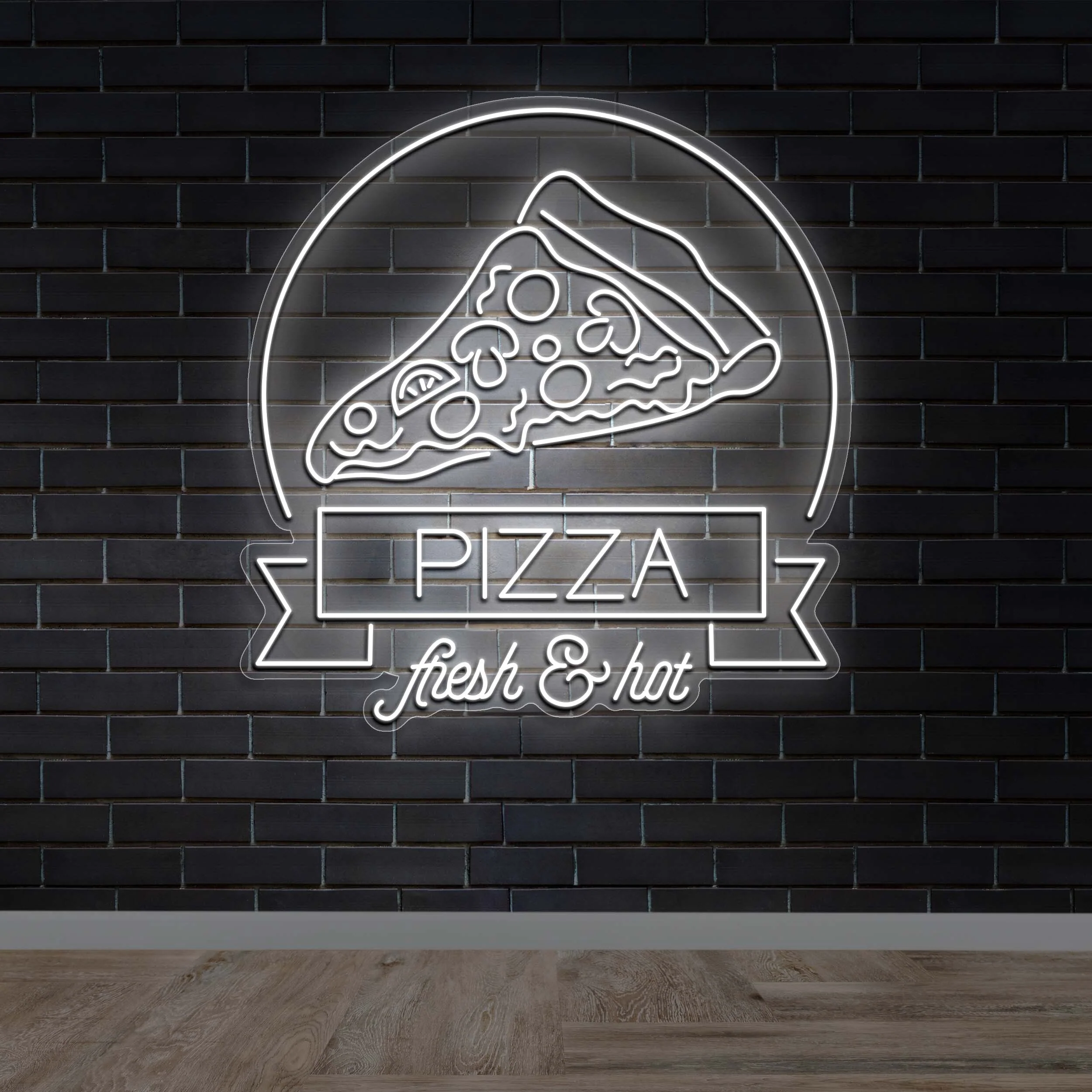 Pizza Fresh & Hot Downtown Paso Robles - Premium Neon Artwork