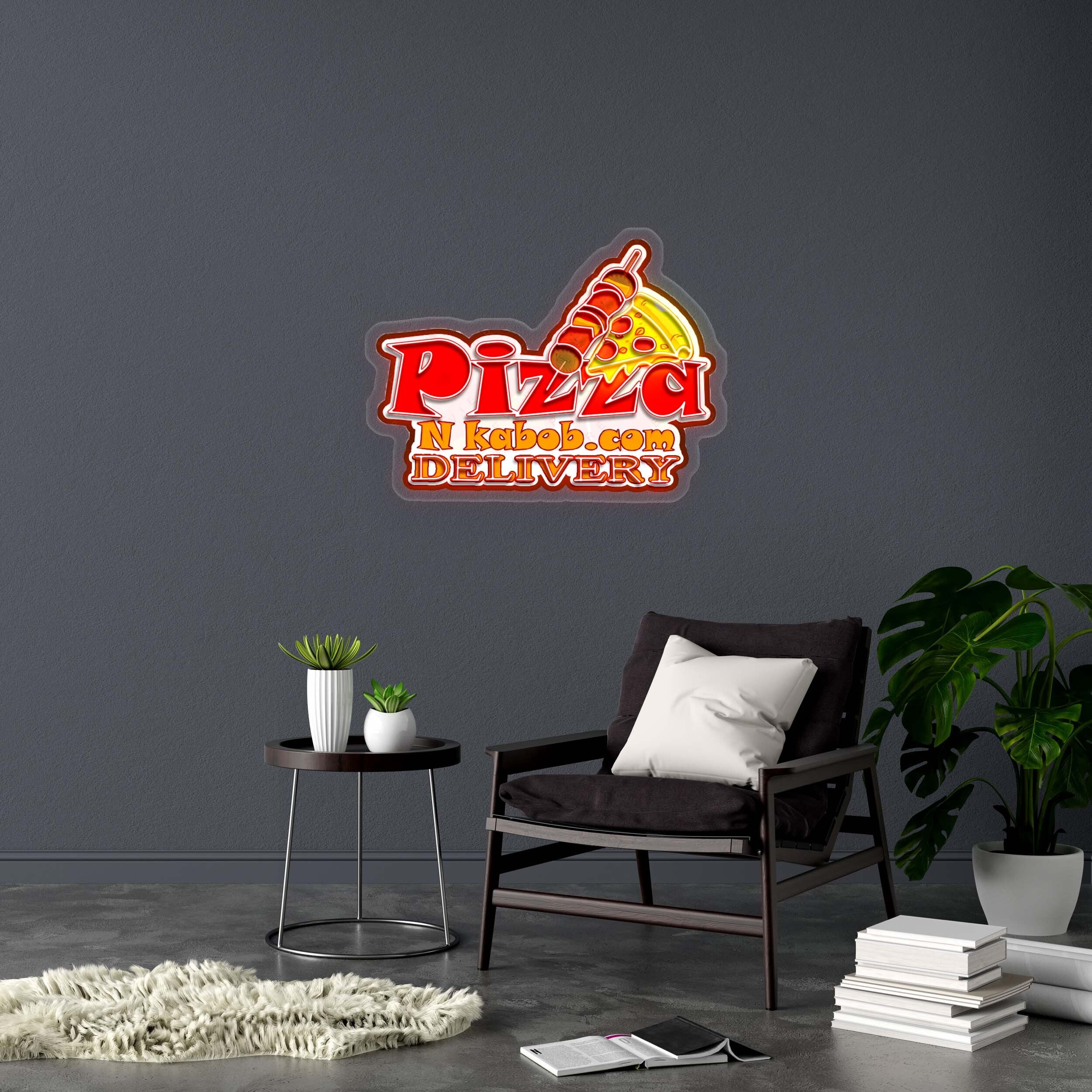 Pizza N kabob.com DELIVERY - Premium Neon Artwork