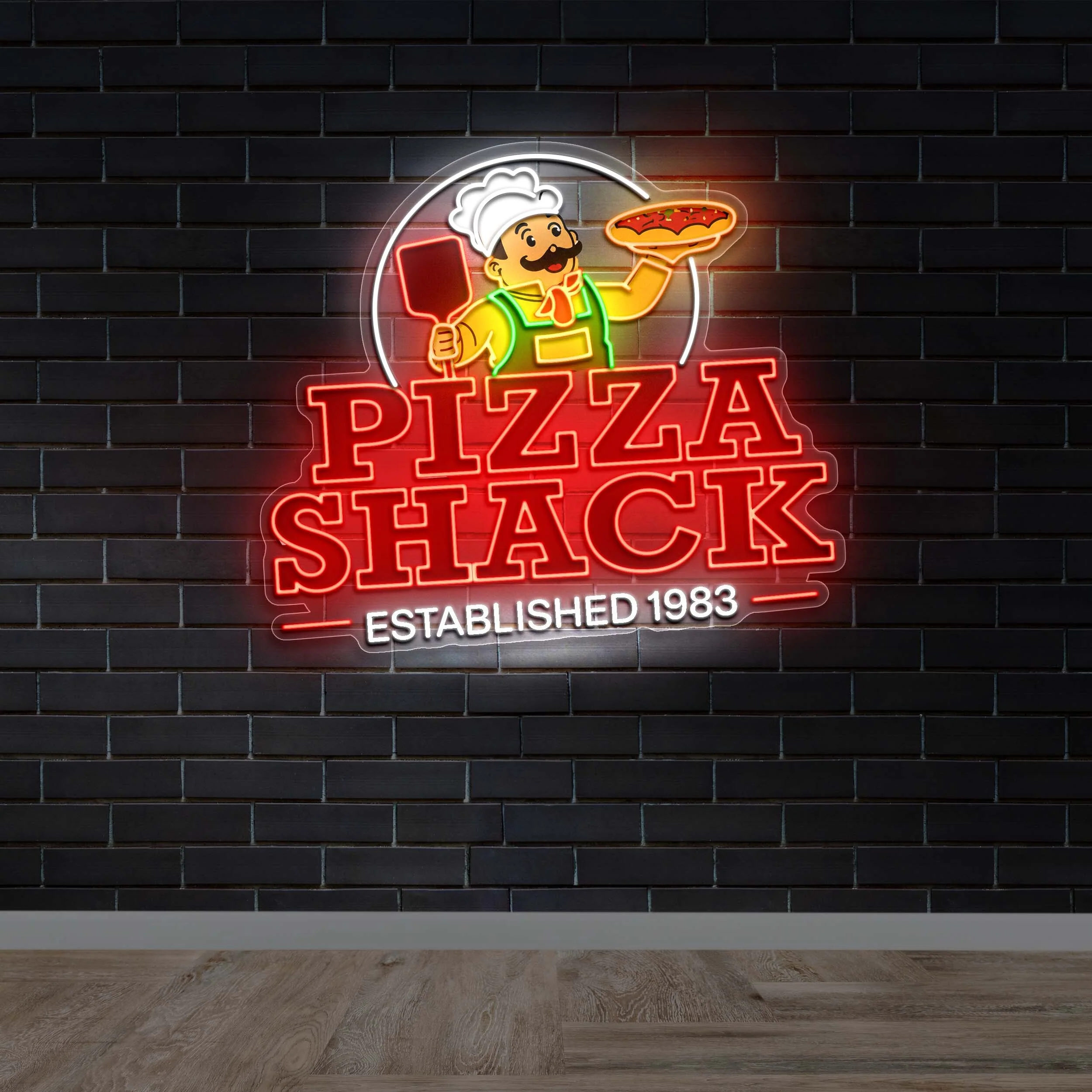 PIZZA SHACK - Premium Neon Artwork