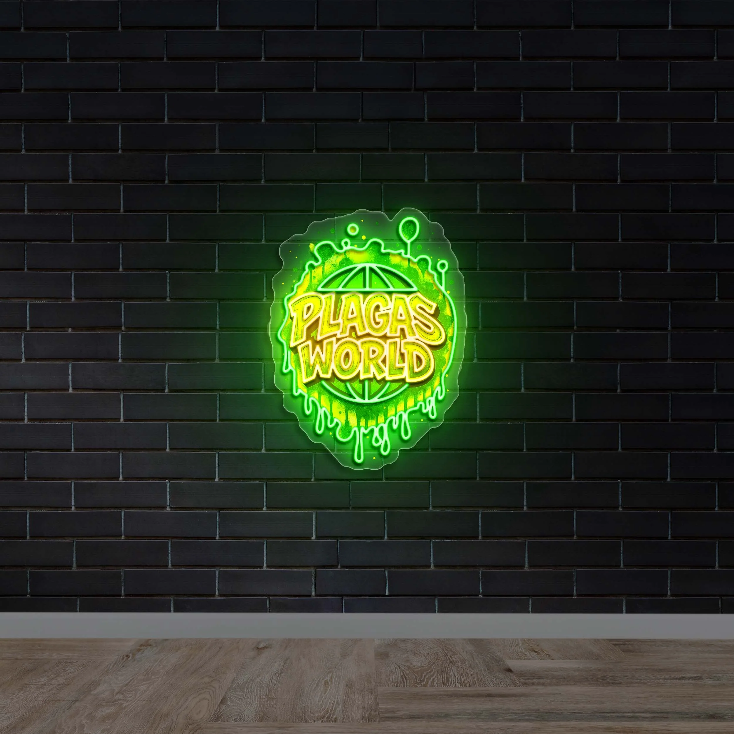 Plagas World - Premium Neon Artwork