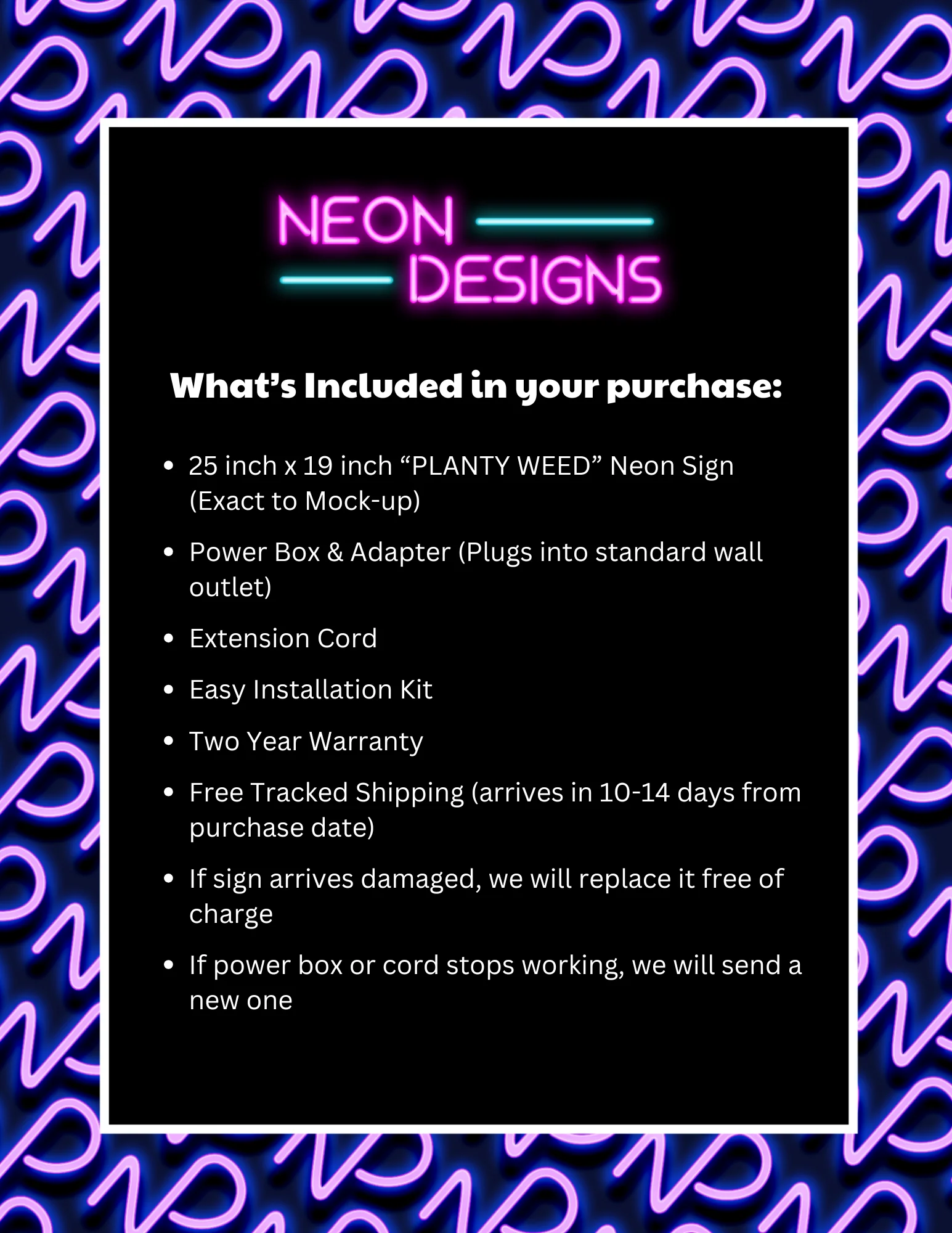 PLANTY WEED - Premium Neon Artwork - Image 2