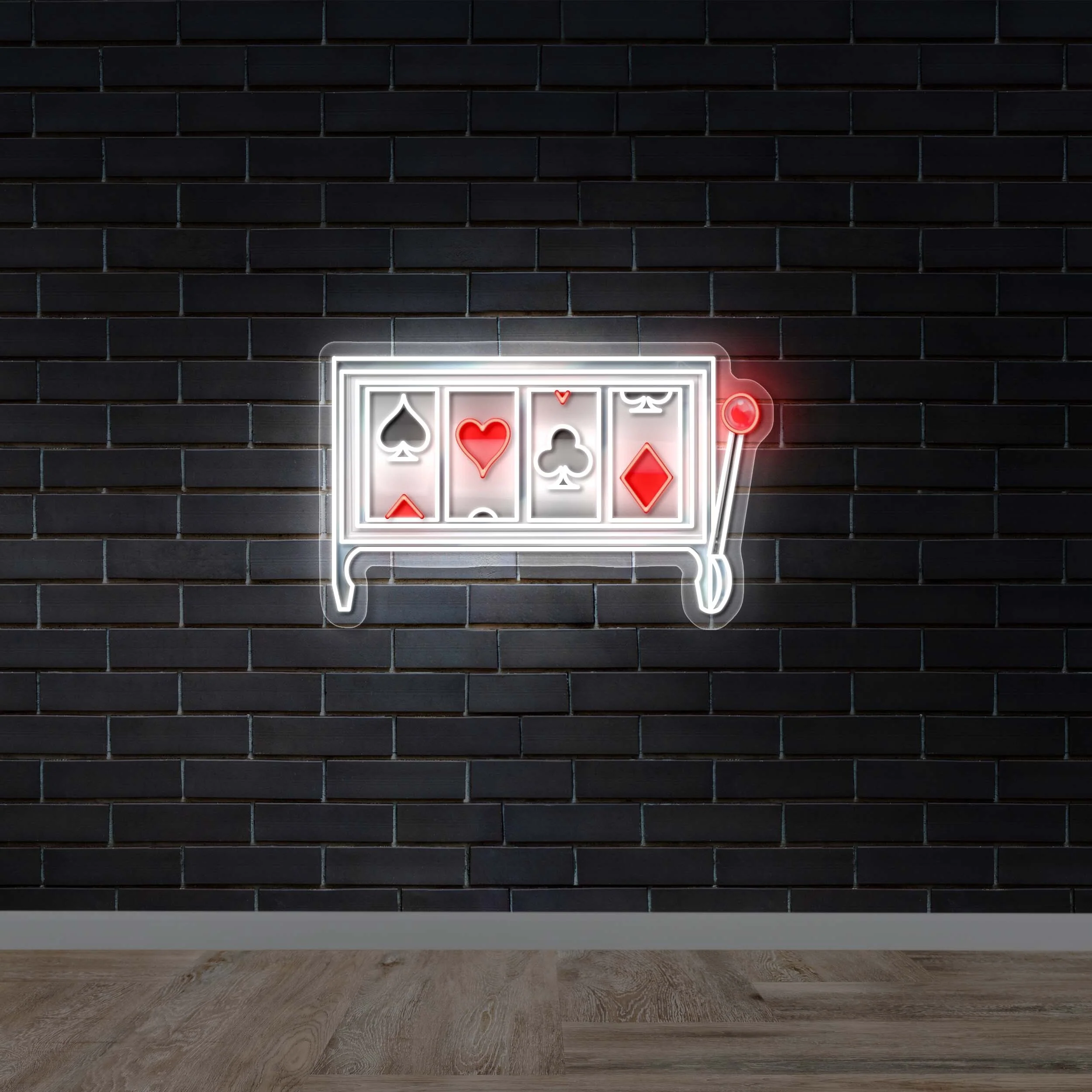 Play Your Cards Right - Premium Neon Artwork