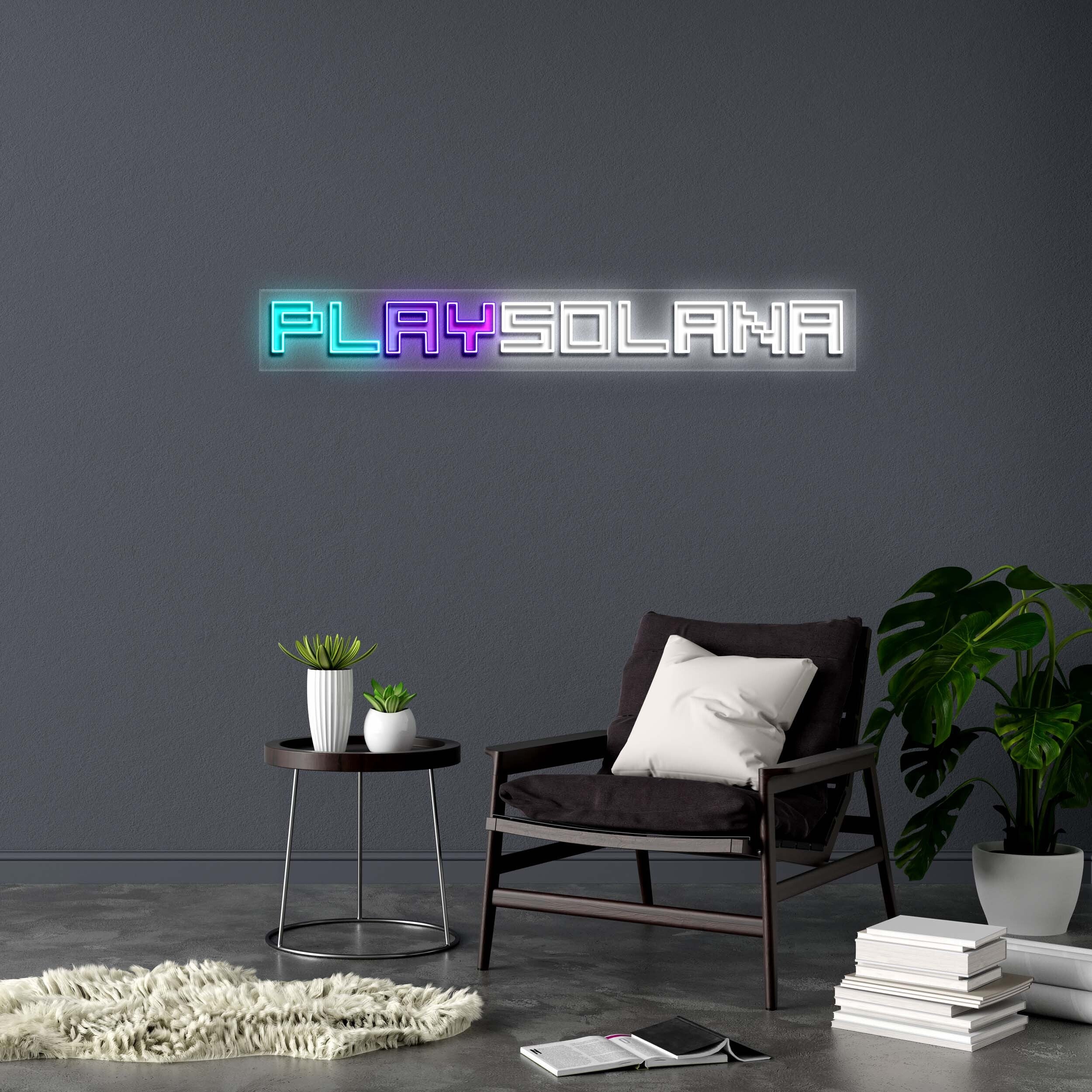 PLAYSOLANA - Premium Neon Artwork