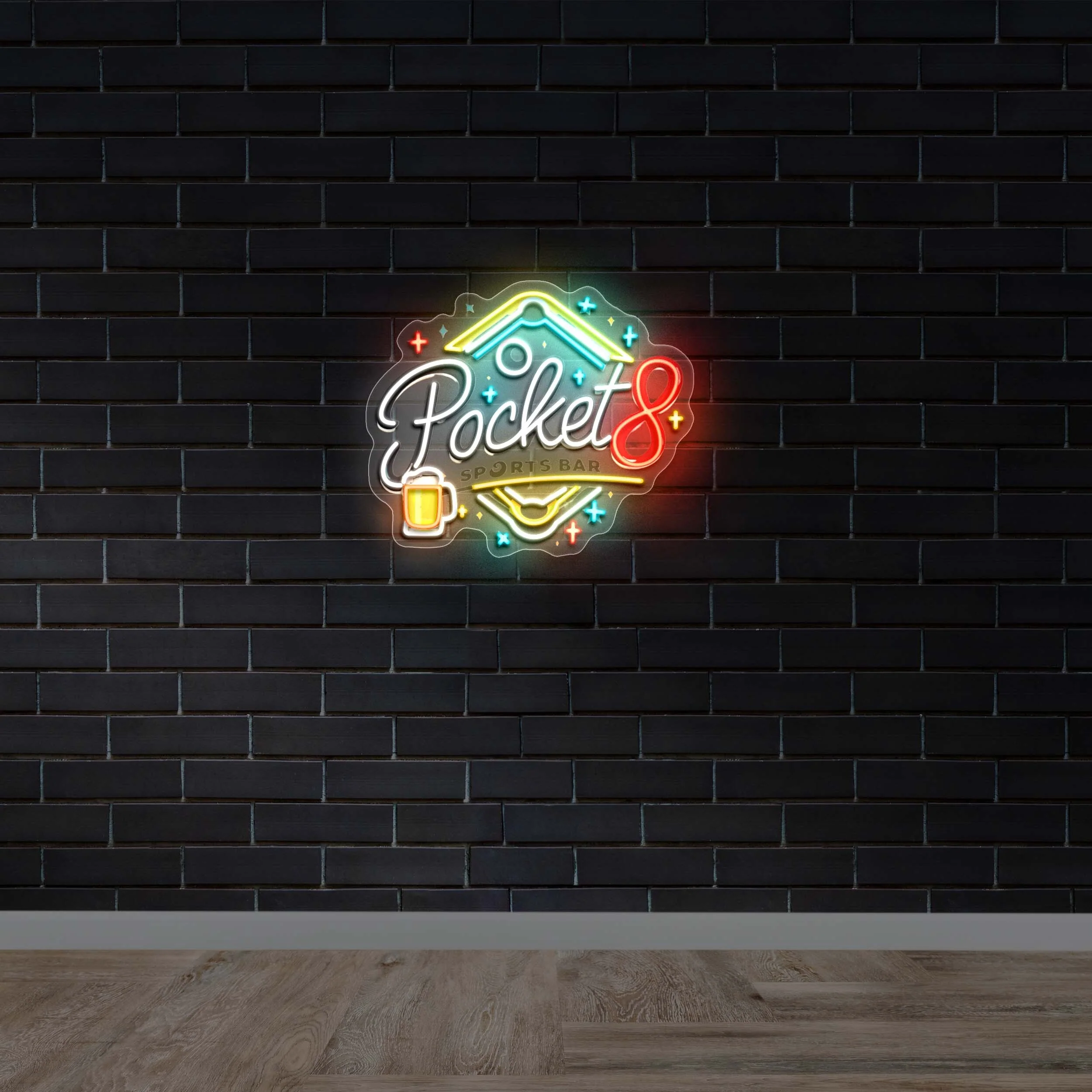 Pocket 8 - Premium Neon Artwork