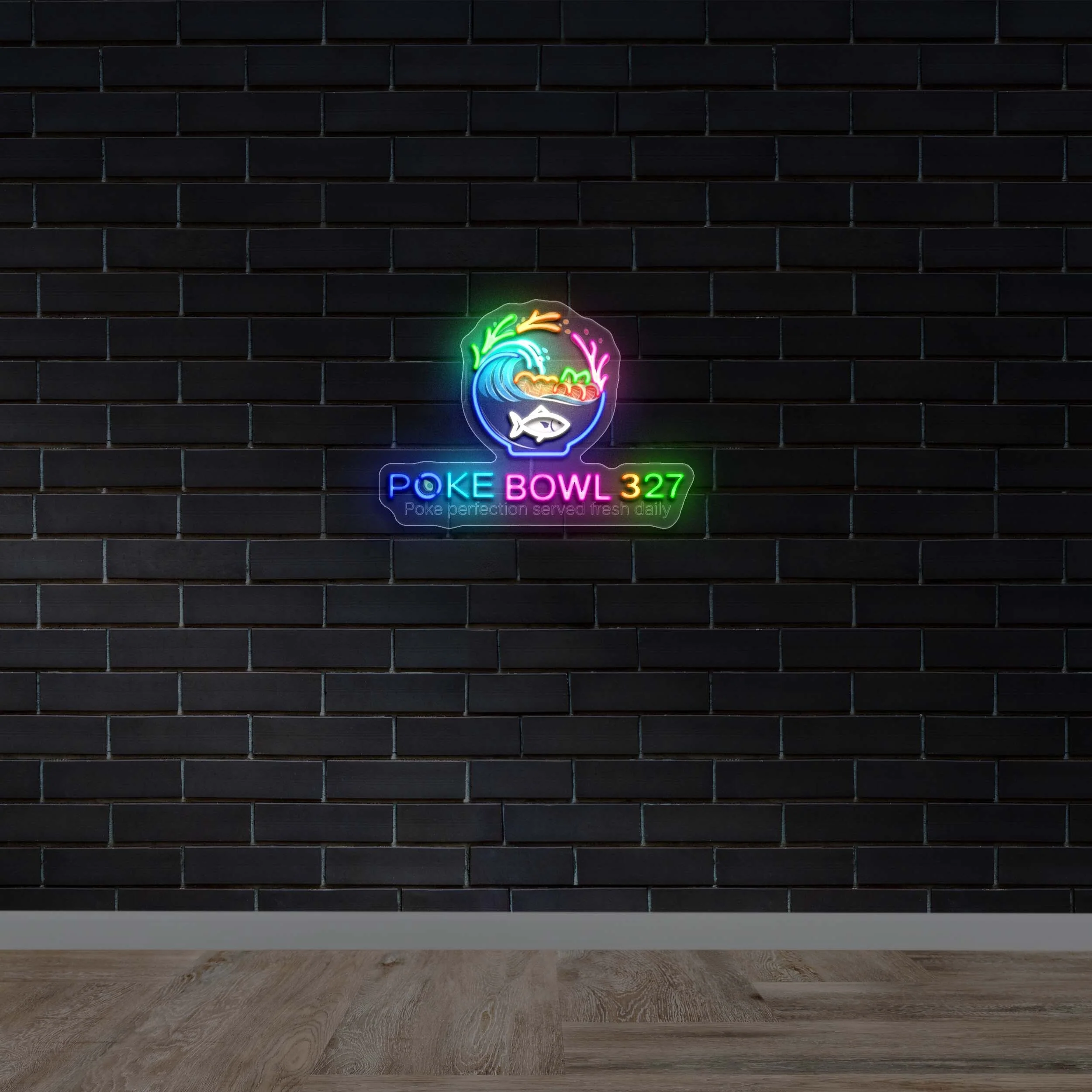 POKE BOWL 327 - Premium Neon Artwork