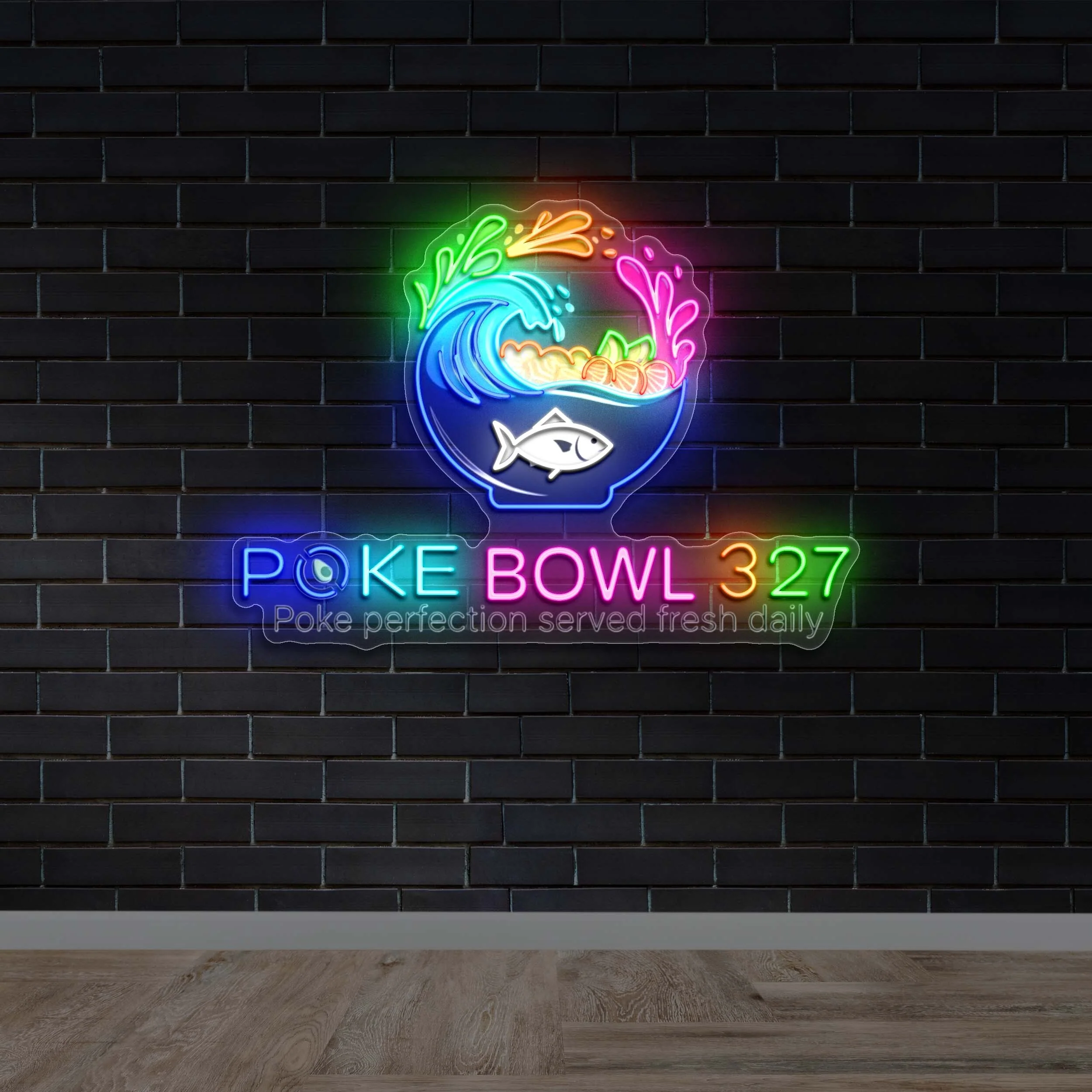 POKE BOWL 327 - Premium Neon Artwork - Image 2