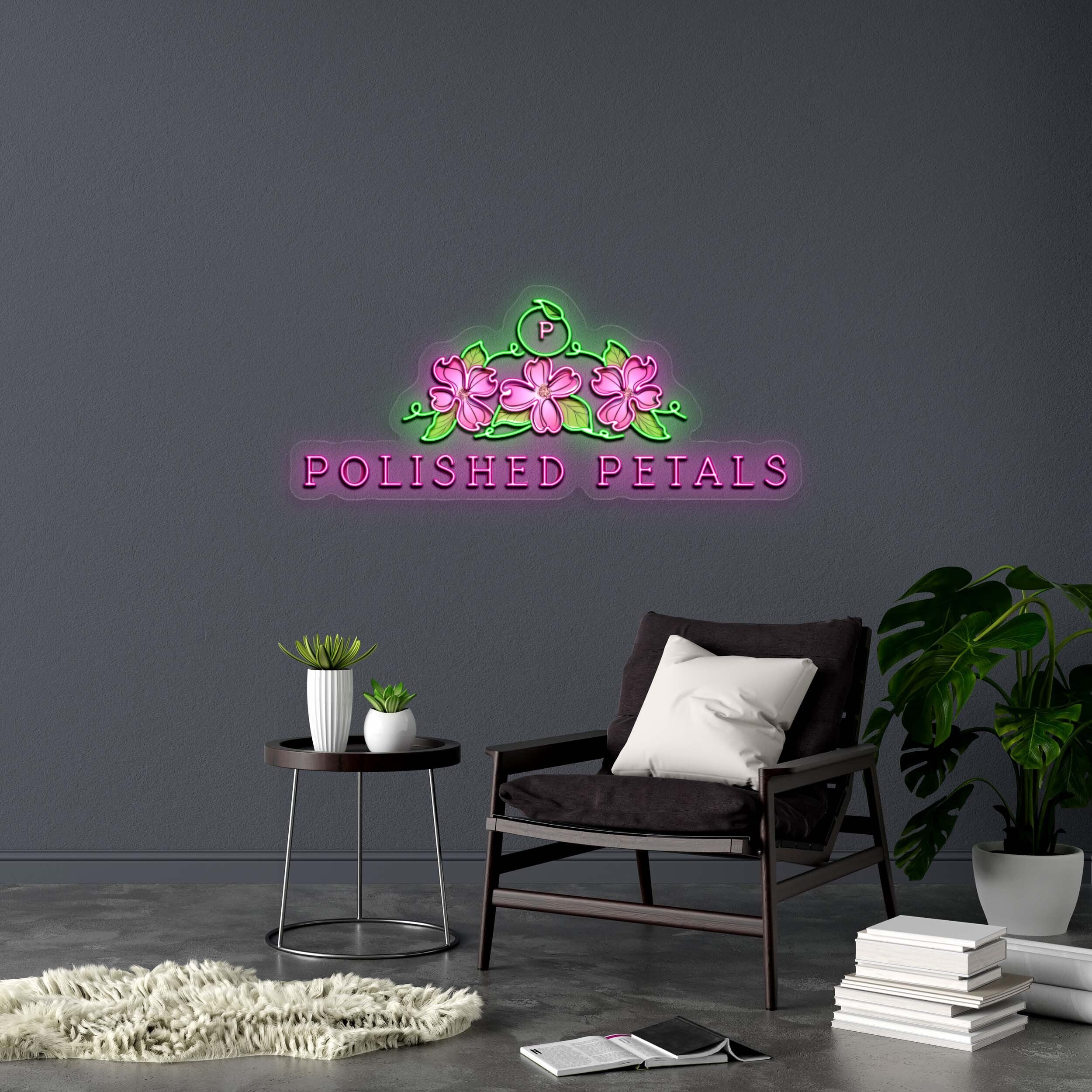 POLISHED PETALS - Premium Neon Artwork