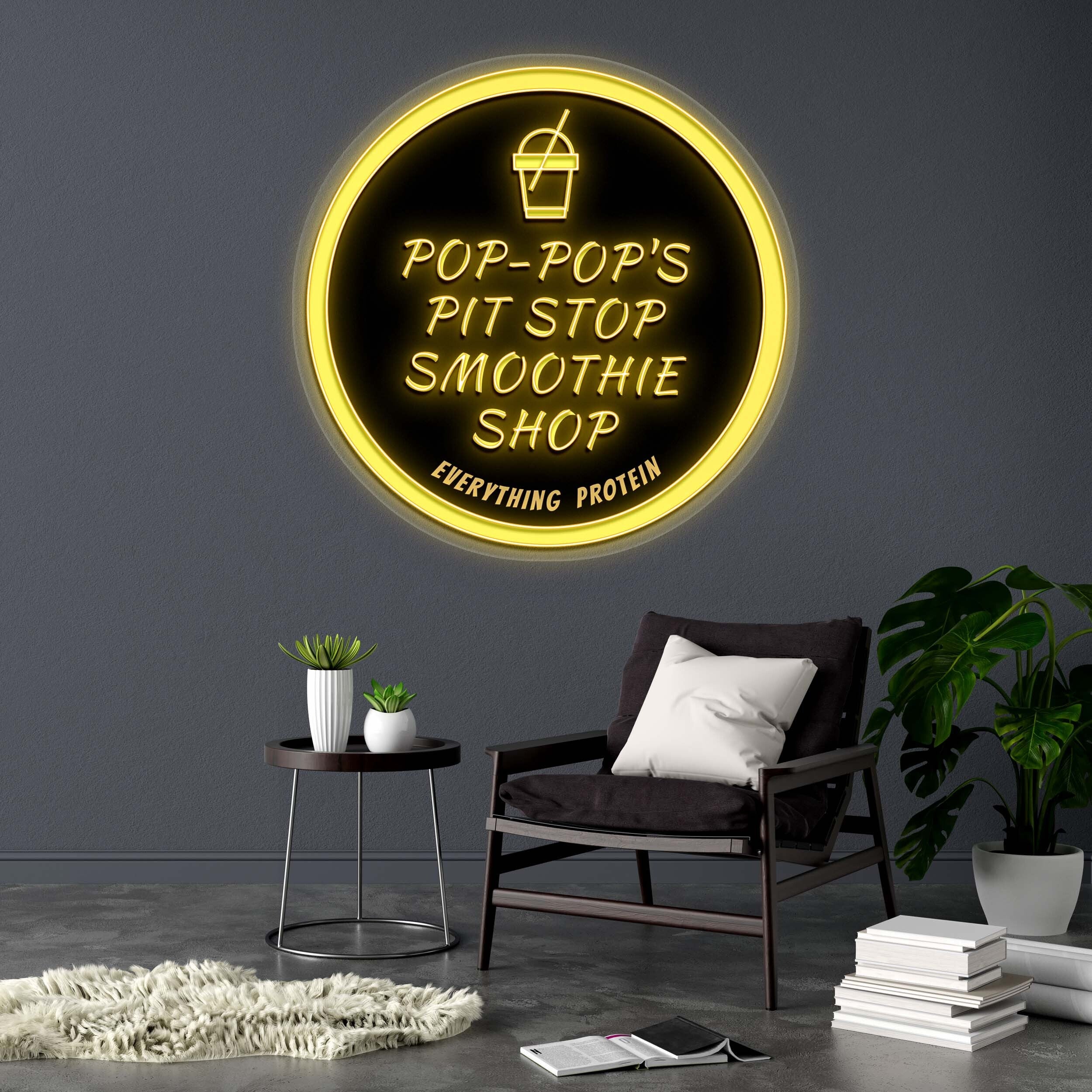 POP-POP'S SMOOTHIE SHOP - Premium Neon Artwork