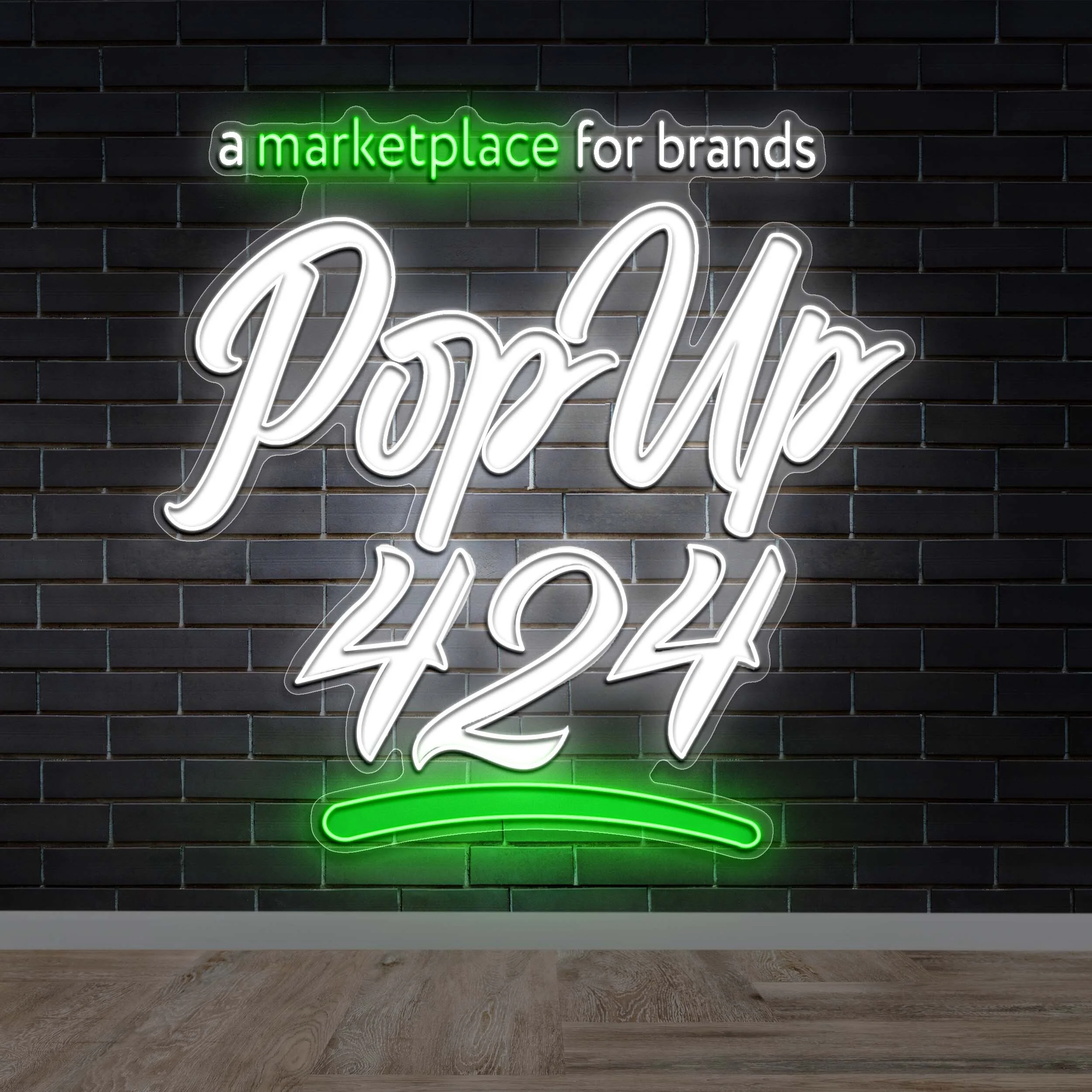 Pop UP 424 Text Only | 2nd Version - Premium Neon Artwork