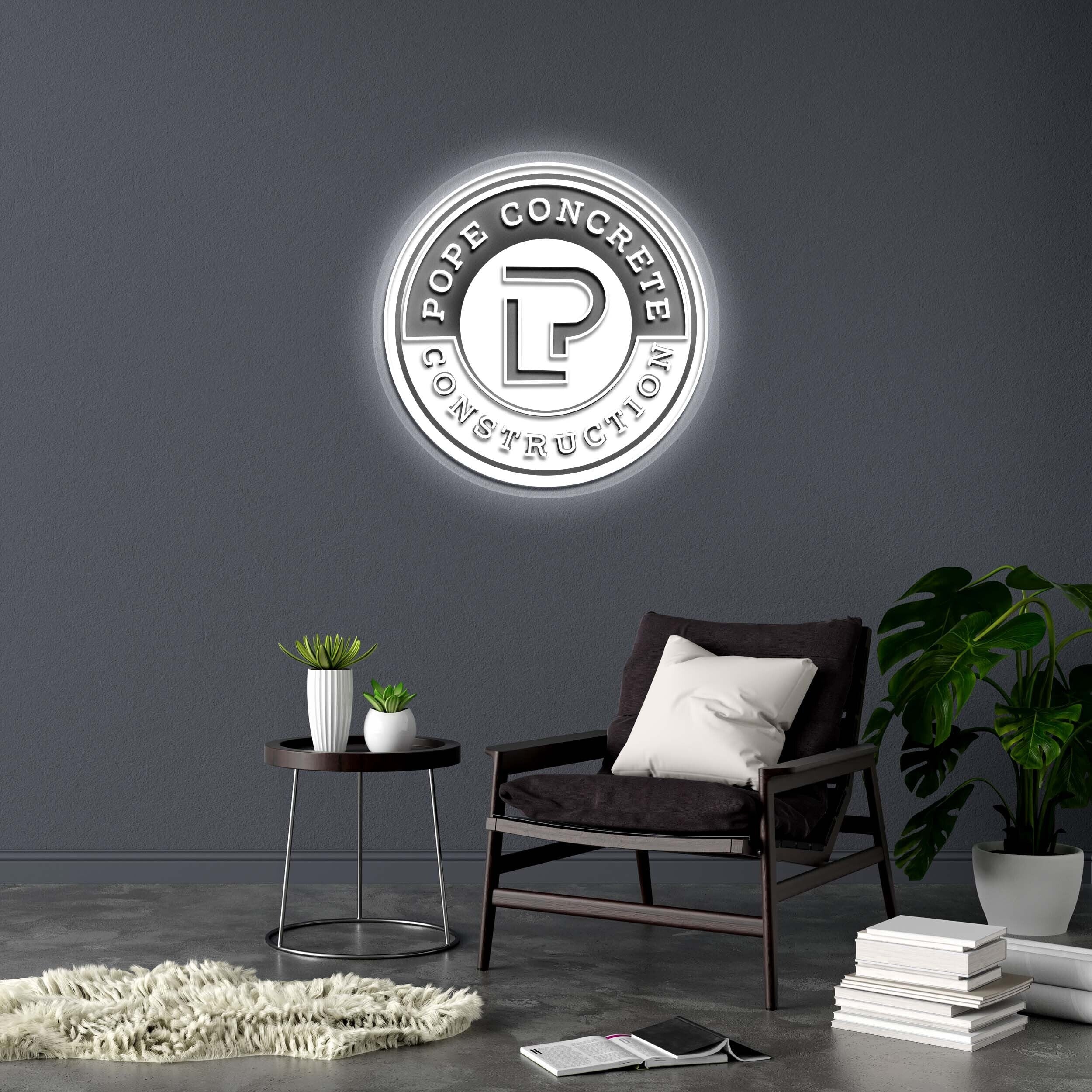 POPE CONCRETE CONSTRUCTION - Premium Neon Artwork