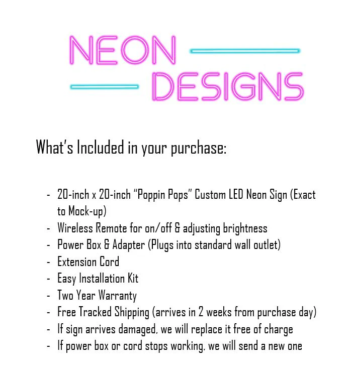 Poppin Pops - Premium Neon Artwork - Image 2
