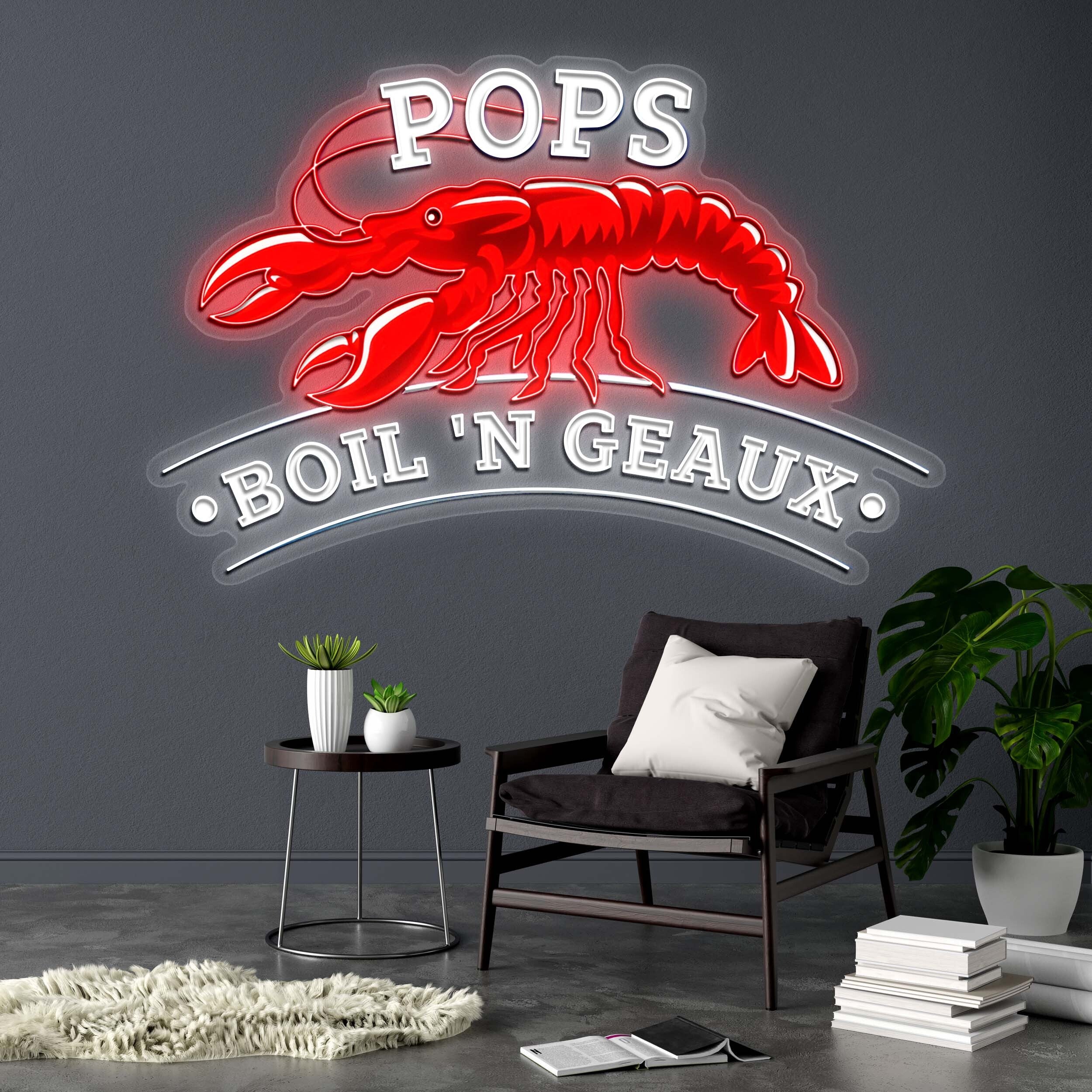 POPS BOIL 'N GEAUX - Premium Neon Artwork