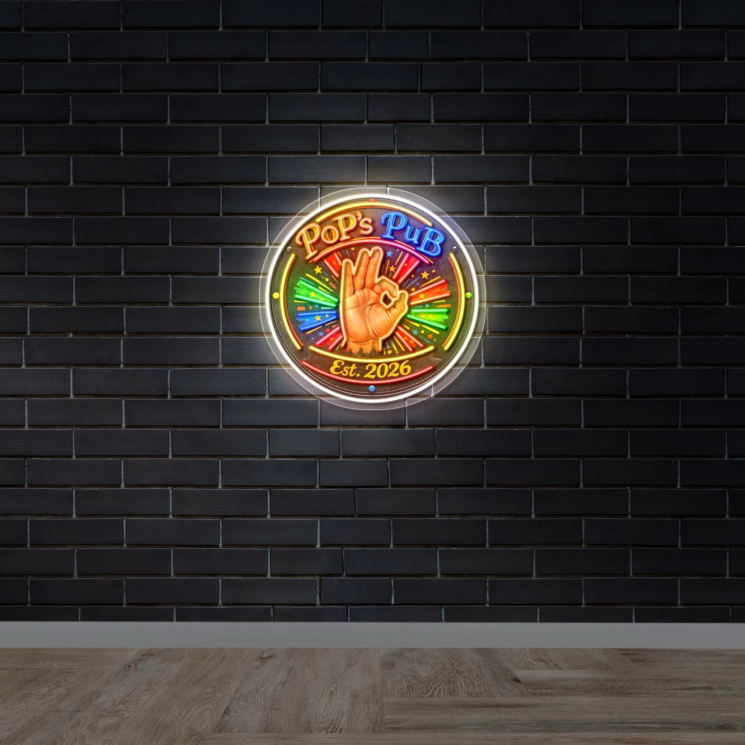 Pop's Pub - Premium Neon Artwork