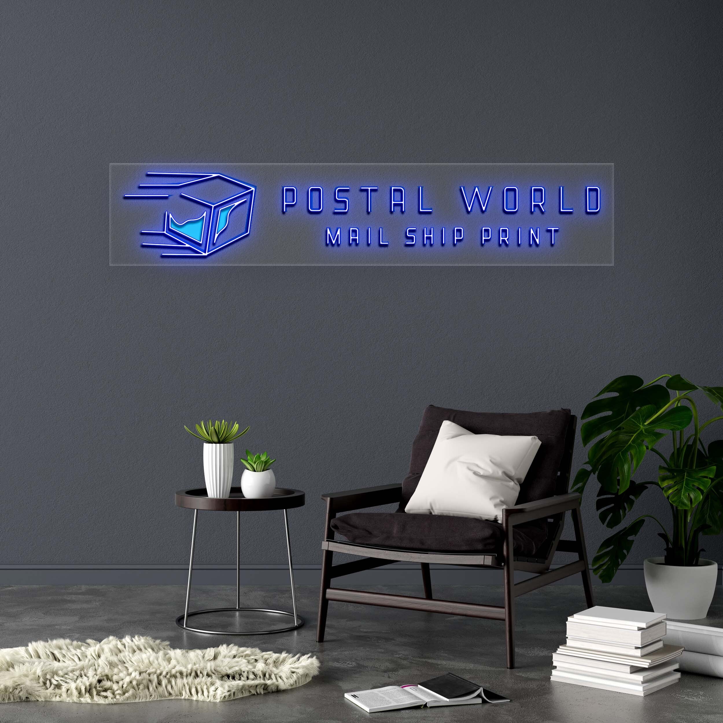 POSTAL WORLD - Premium Neon Artwork