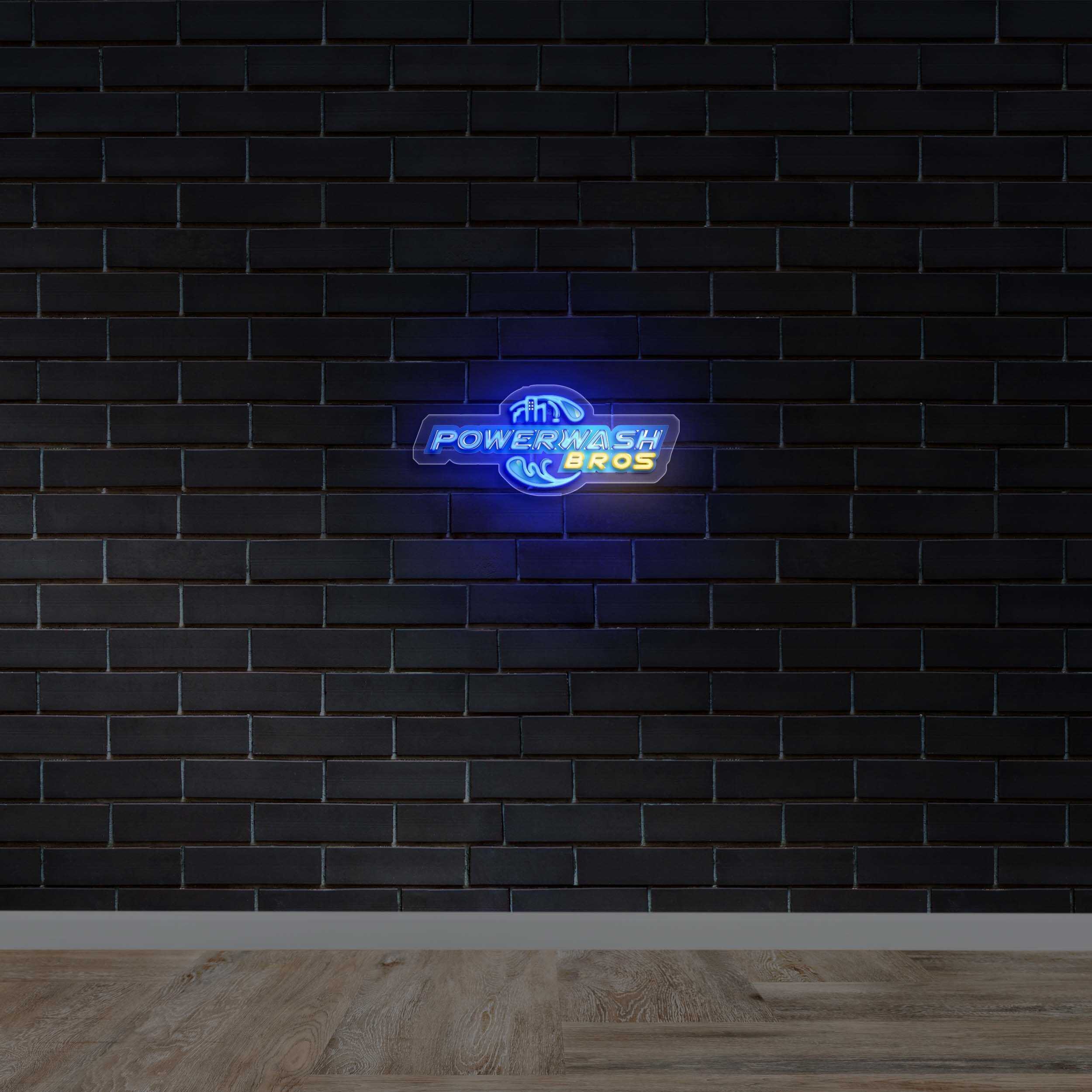 POWERWASH BROS - Premium Neon Artwork