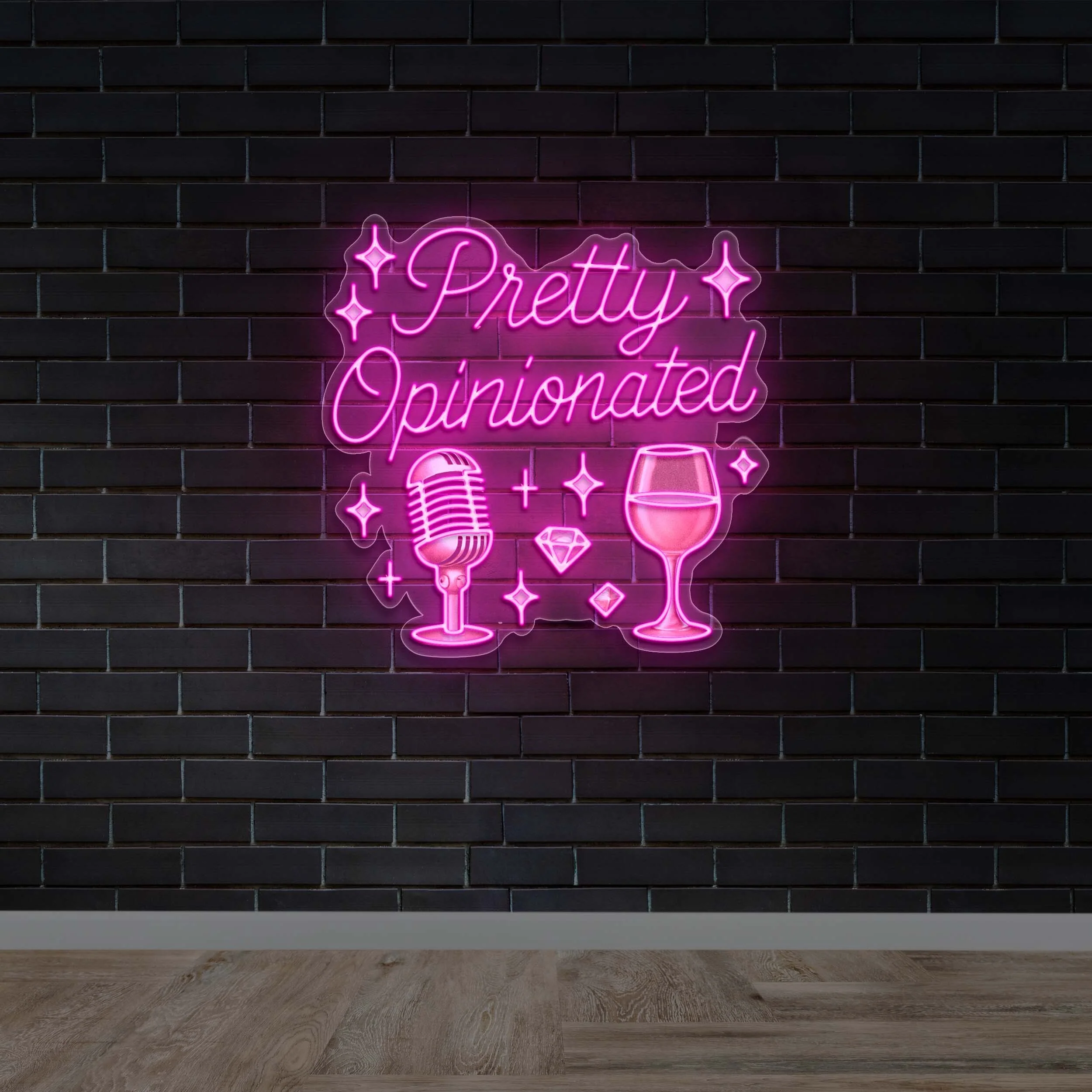 Pretty Opinionated - Premium Neon Artwork