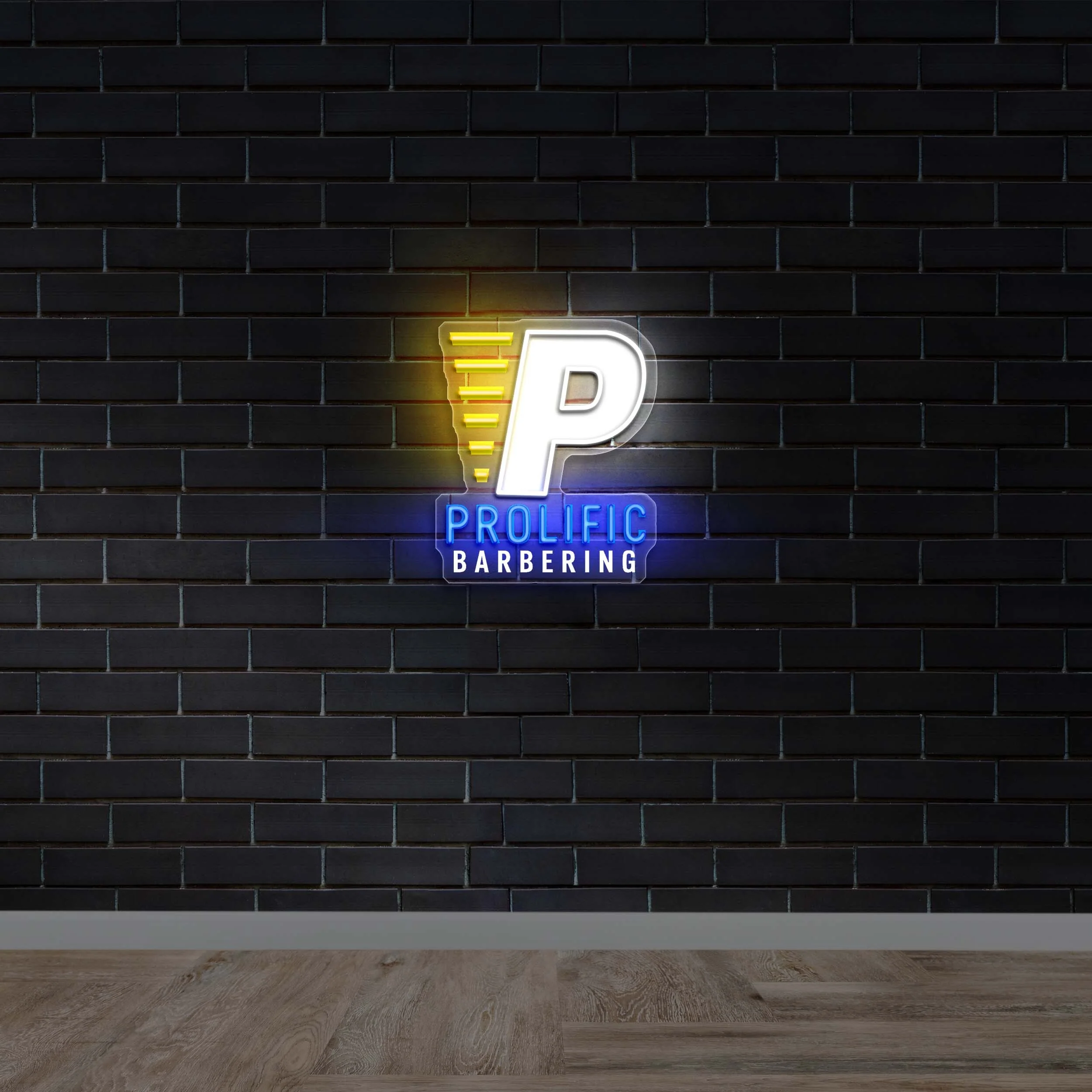Prolific Barbering - Premium Neon Artwork