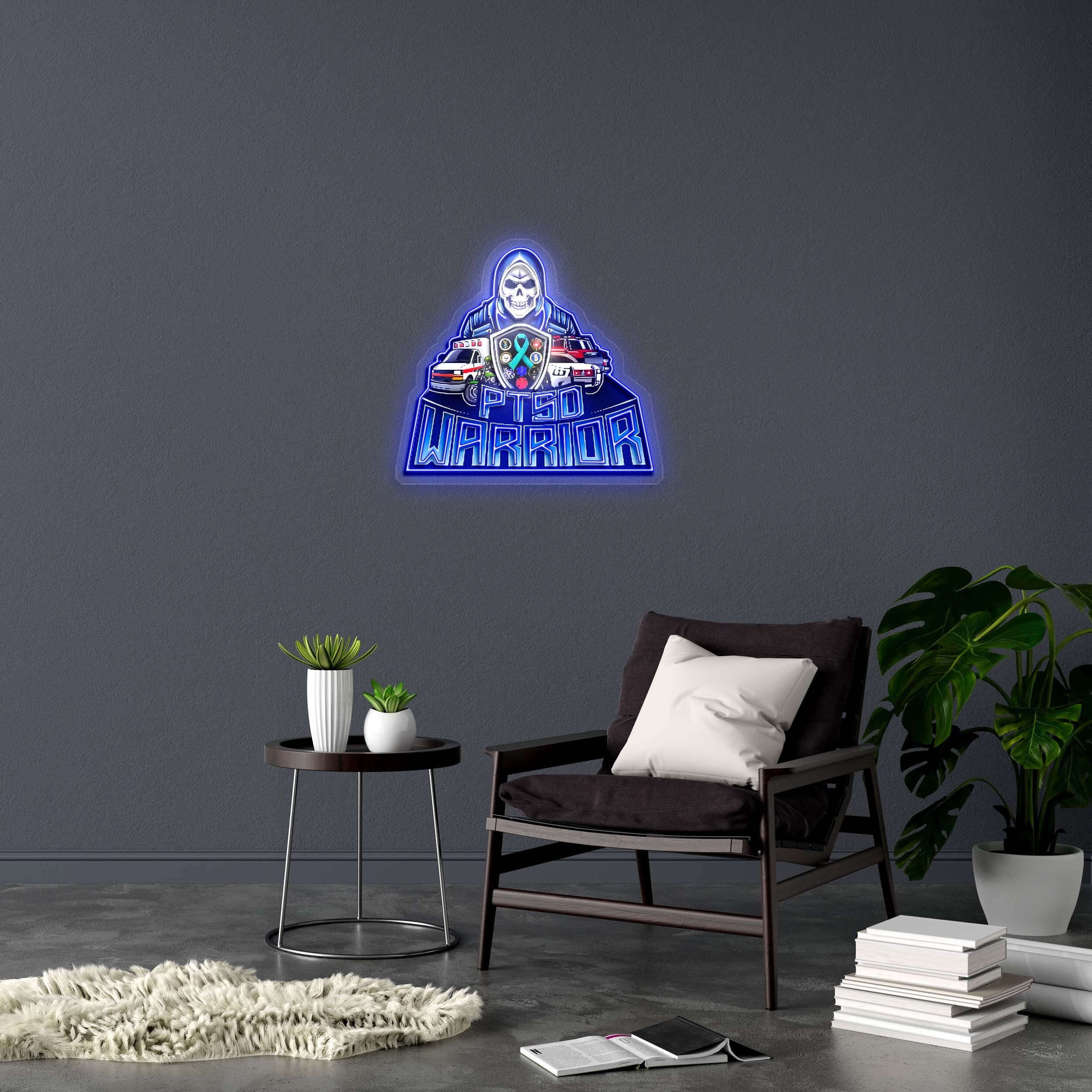 PTSD WARRIOR - Premium Neon Artwork